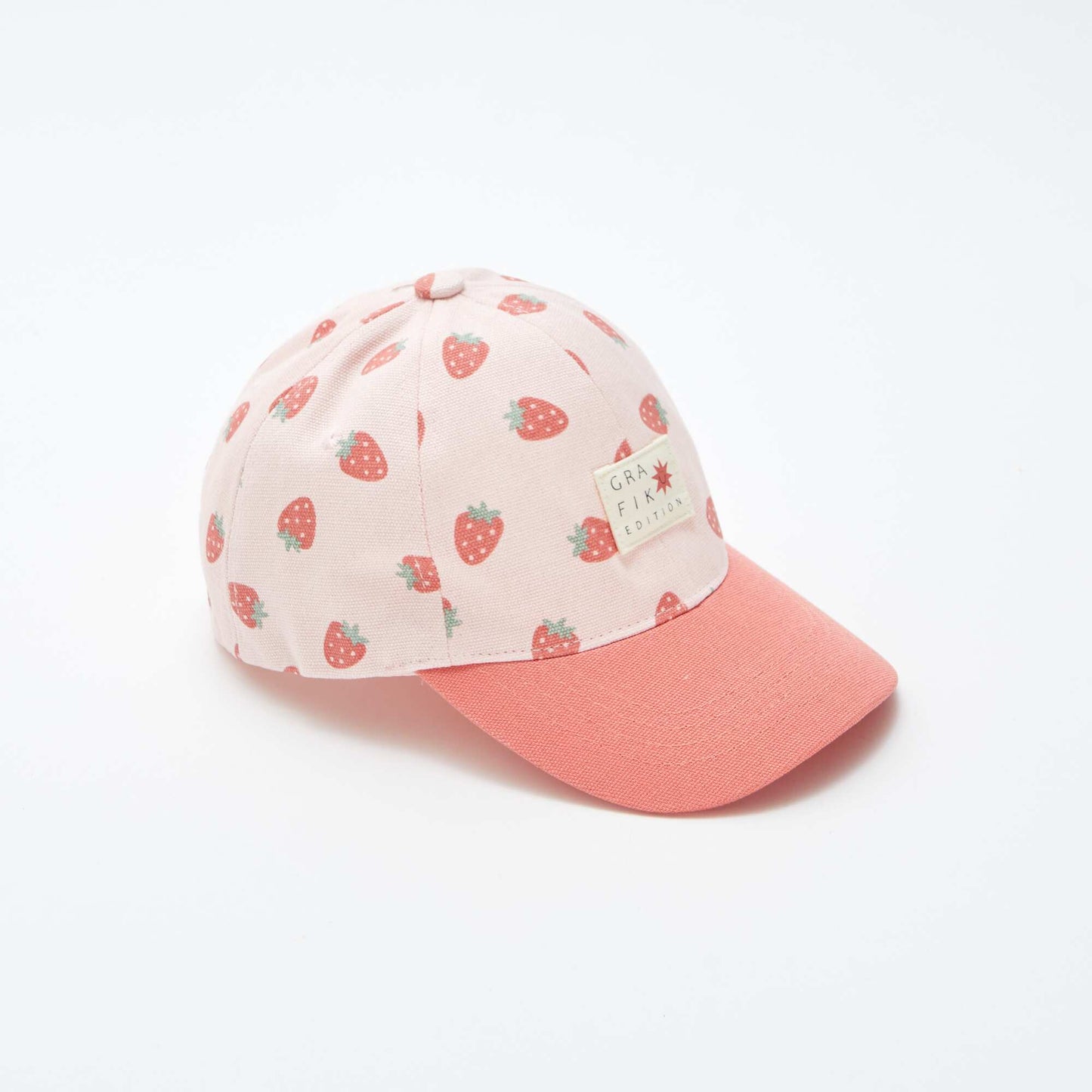 Gorra de tela con estampado ROSA