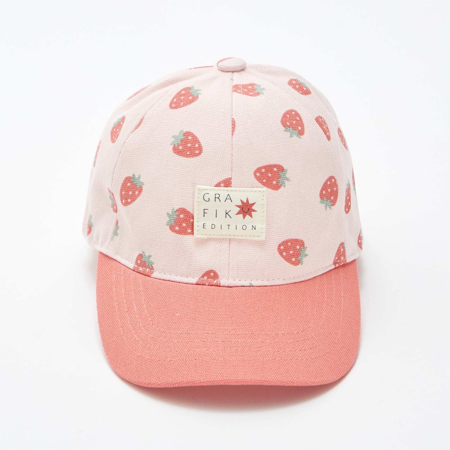 Gorra de tela con estampado ROSA