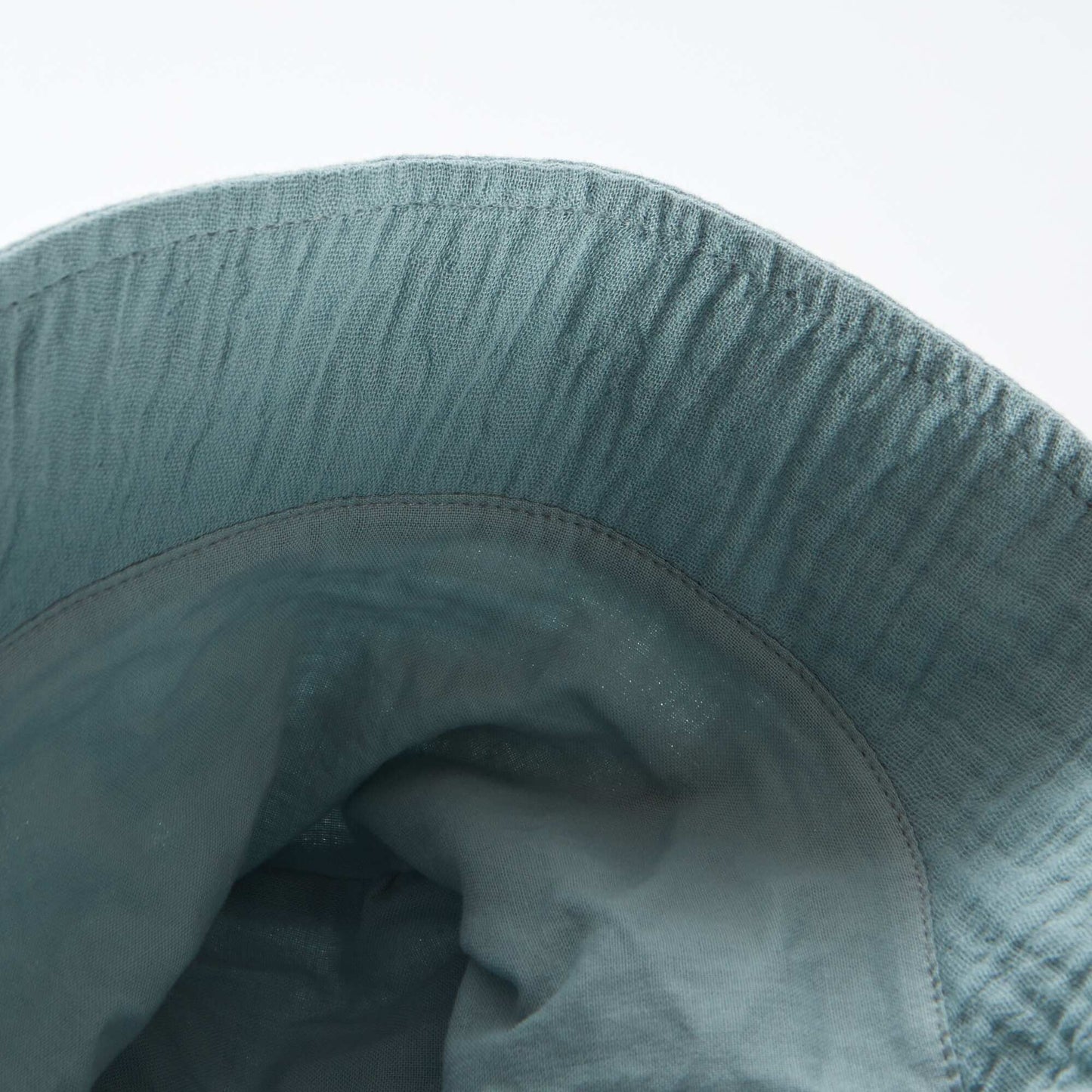 Gorro bucket de gasa de algodón con bordado de sol AZUL
