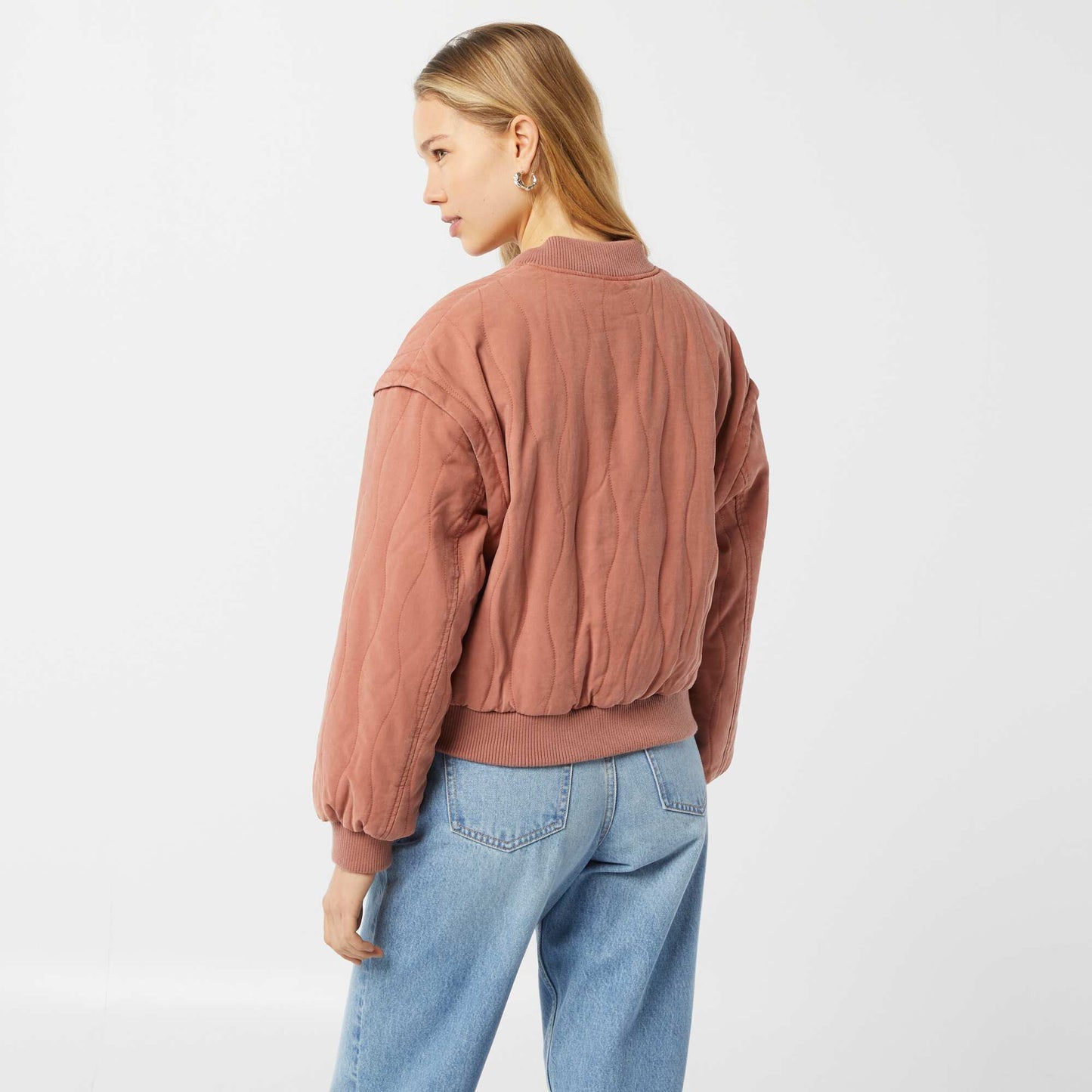 Chaqueta acolchada 2 en 1 con mangas extraíbles ROSA