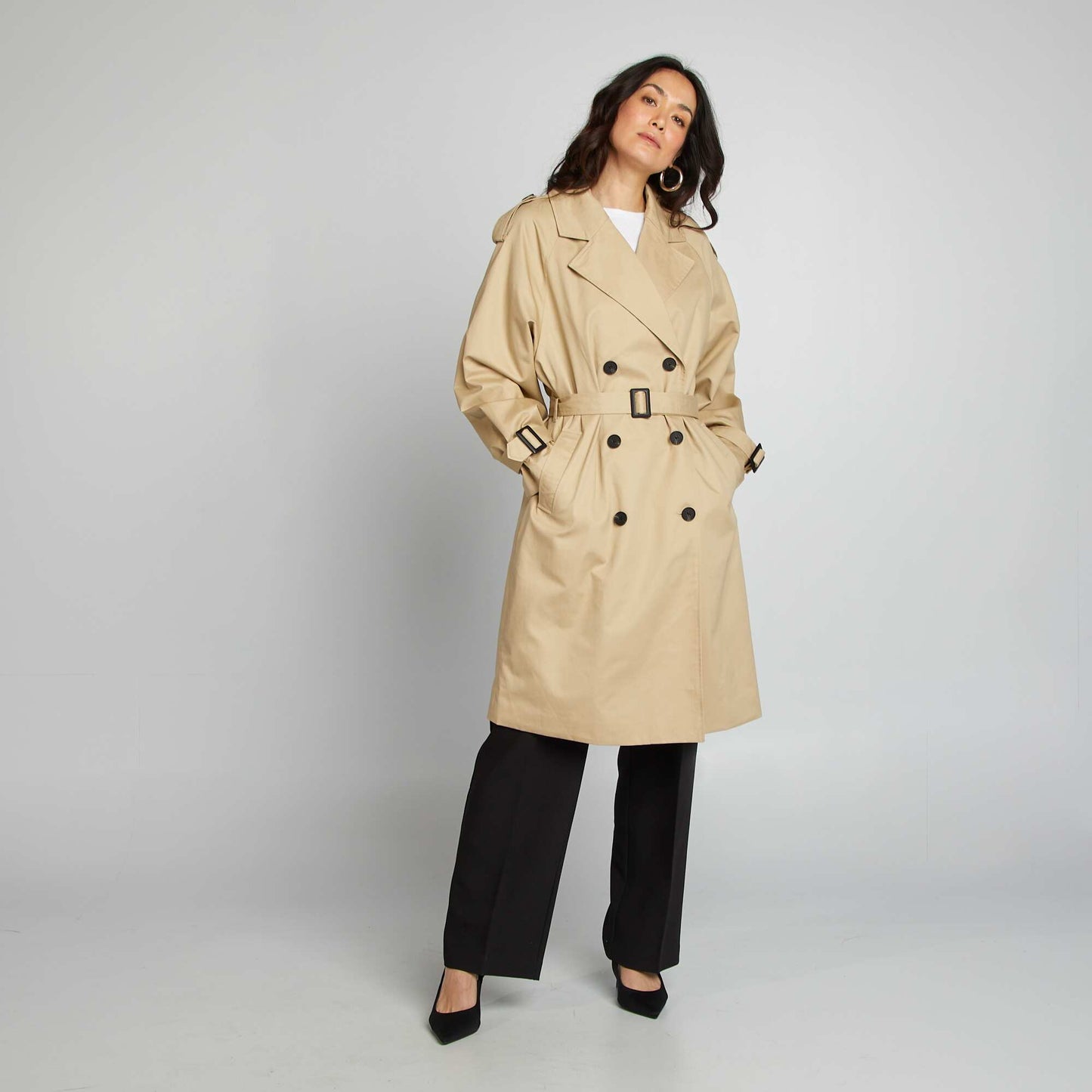 Gabardina largo medio BEIGE