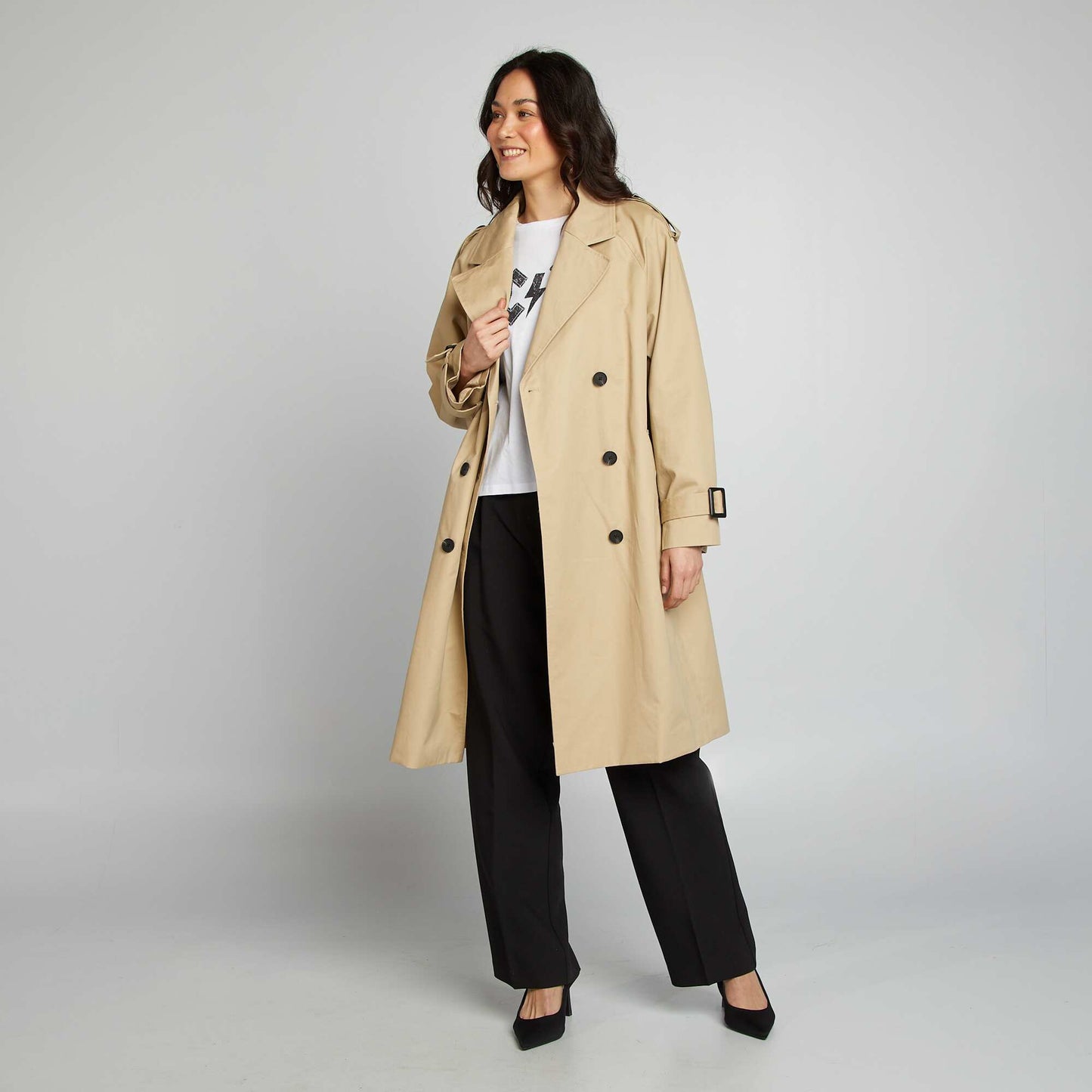Gabardina largo medio BEIGE