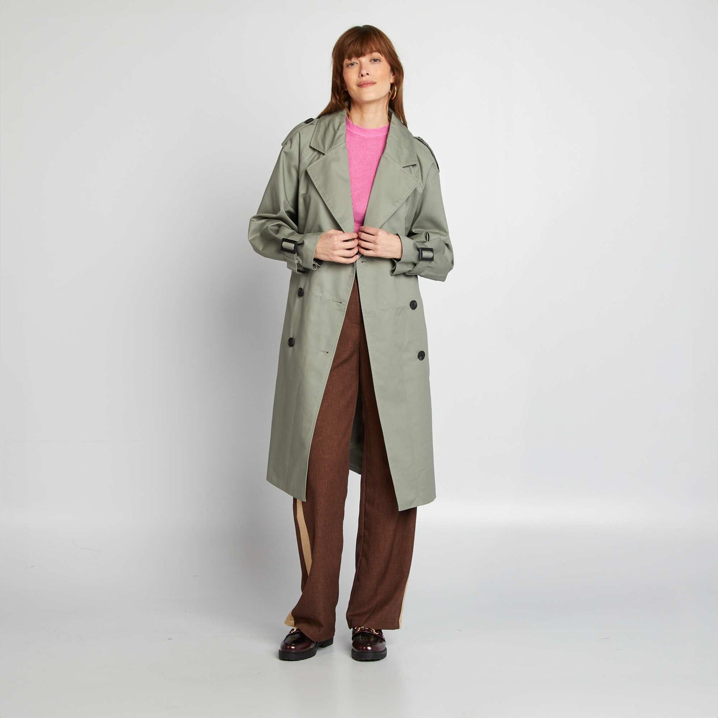Gabardina largo medio VERDE