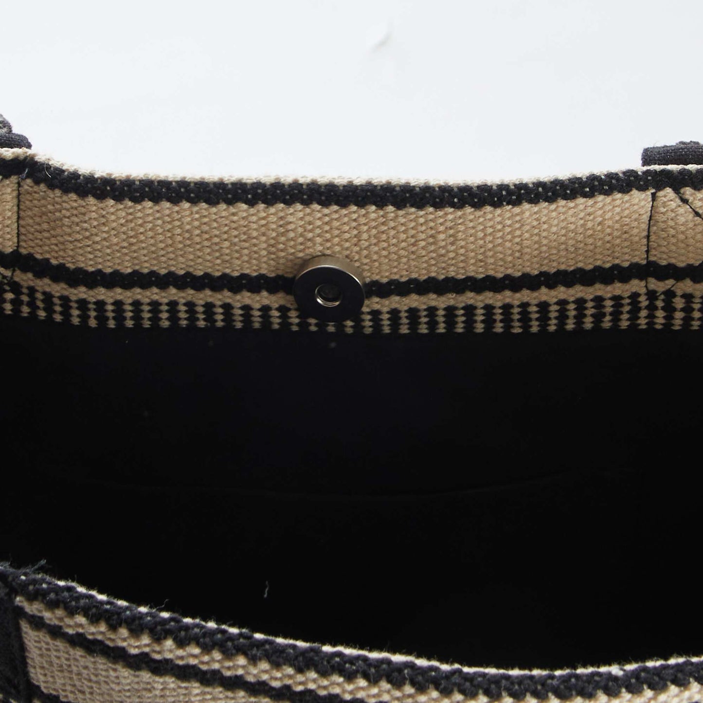 Bolso shopper con estampado de rayas NEGRO