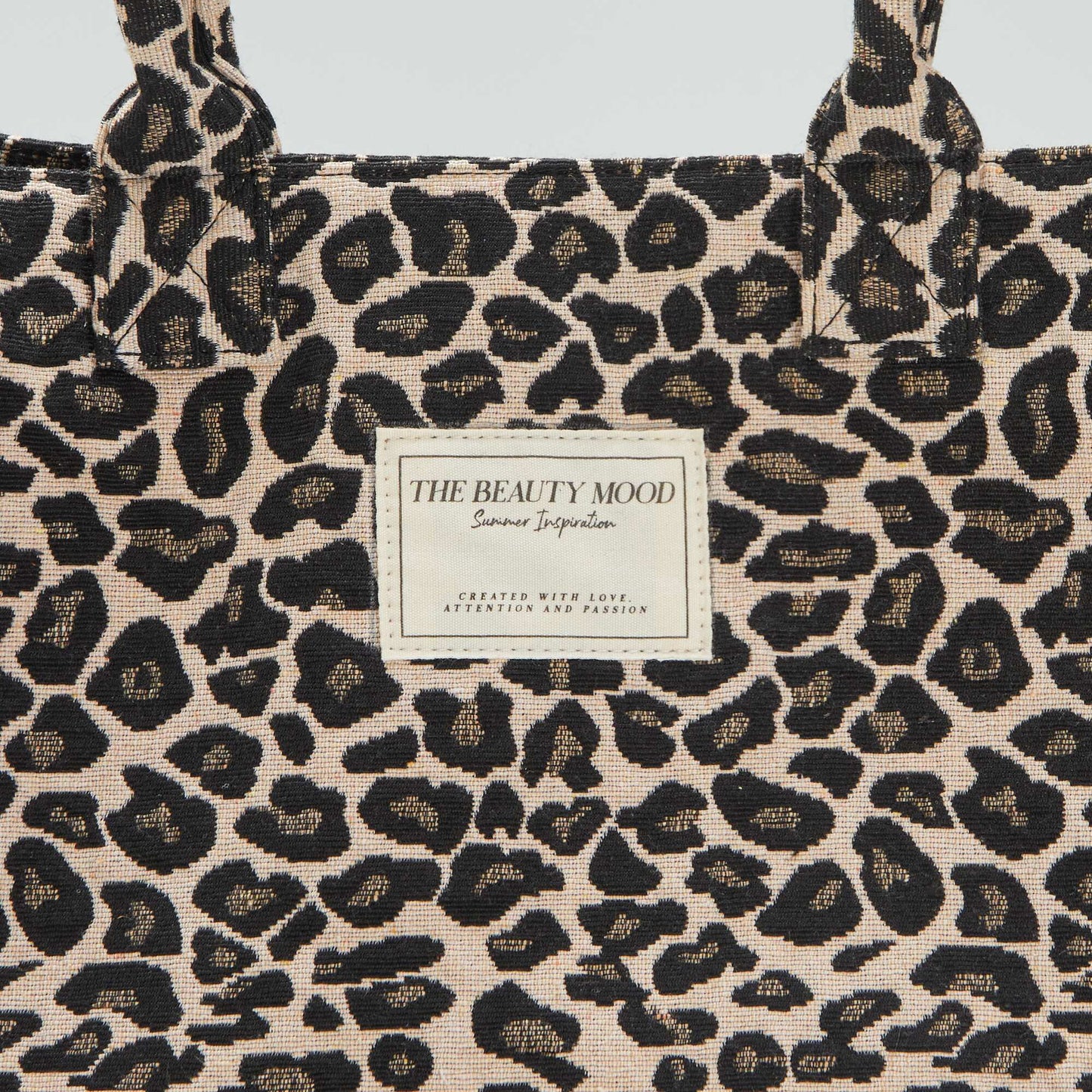 Bolso shopper estampado de 'leopardo' MARRON