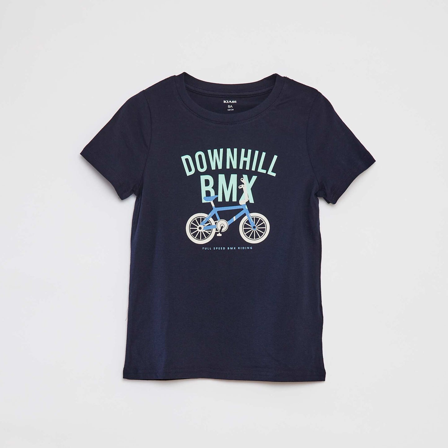 Camiseta estampada de manga corta AZUL