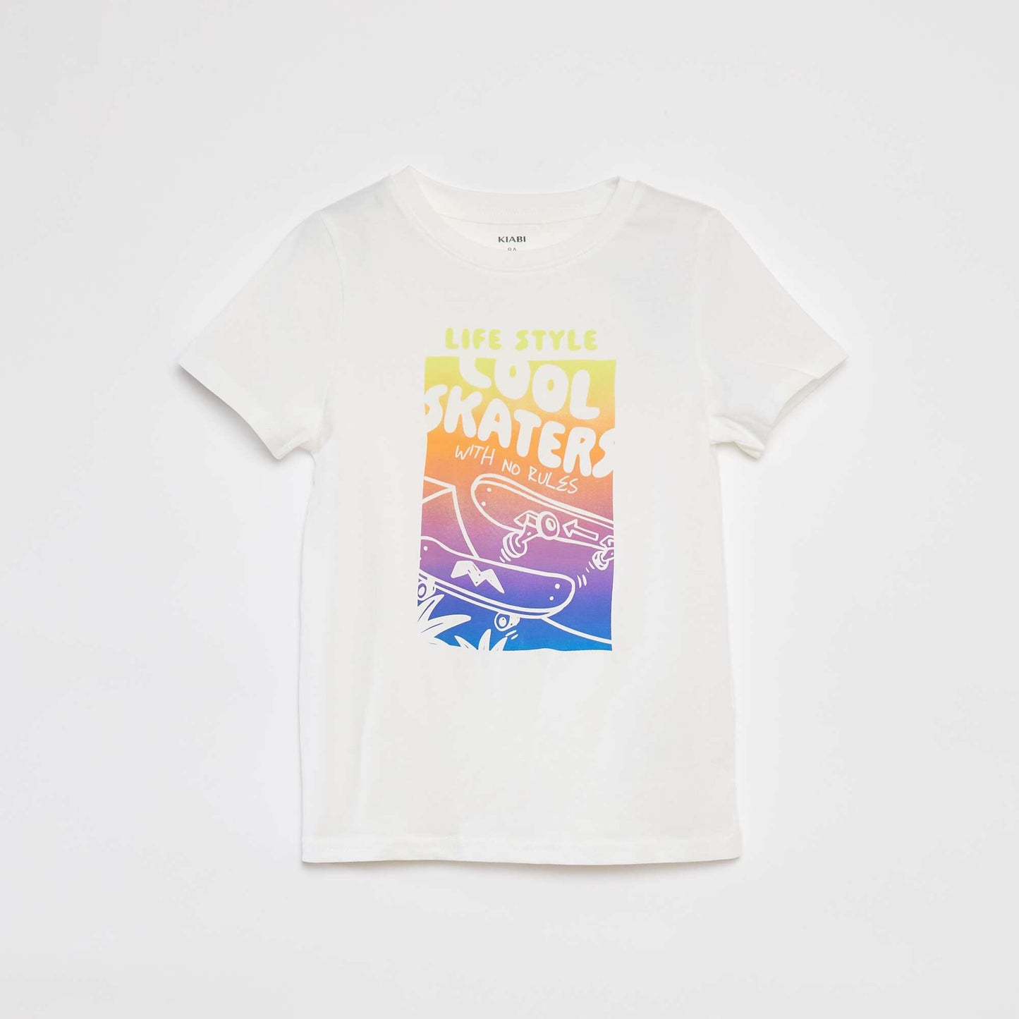 Camiseta estampada de manga corta BLANCO