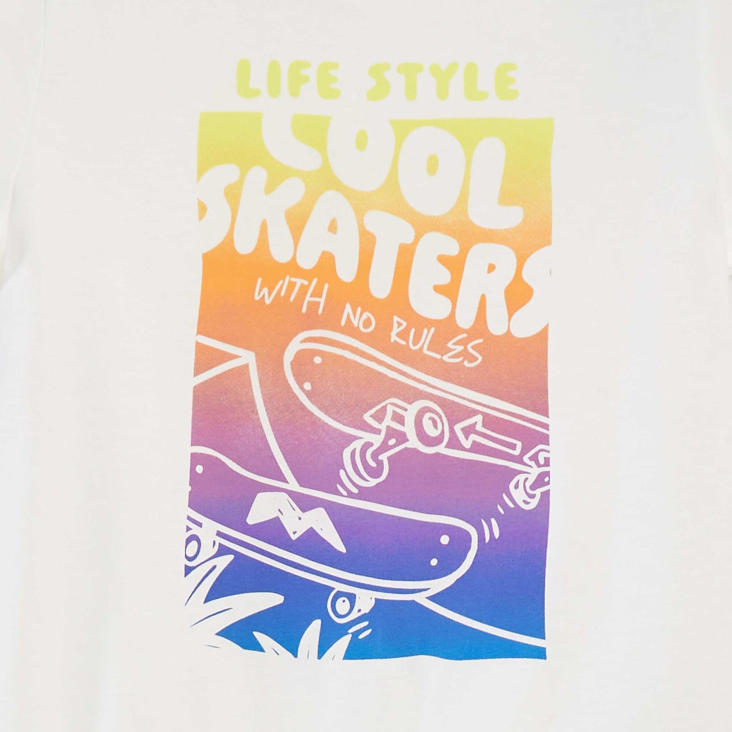 Camiseta estampada de manga corta BLANCO