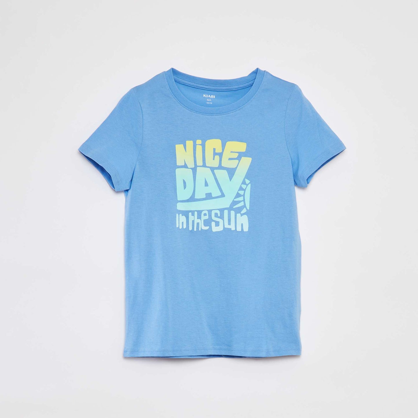 Camiseta estampada de manga corta AZUL