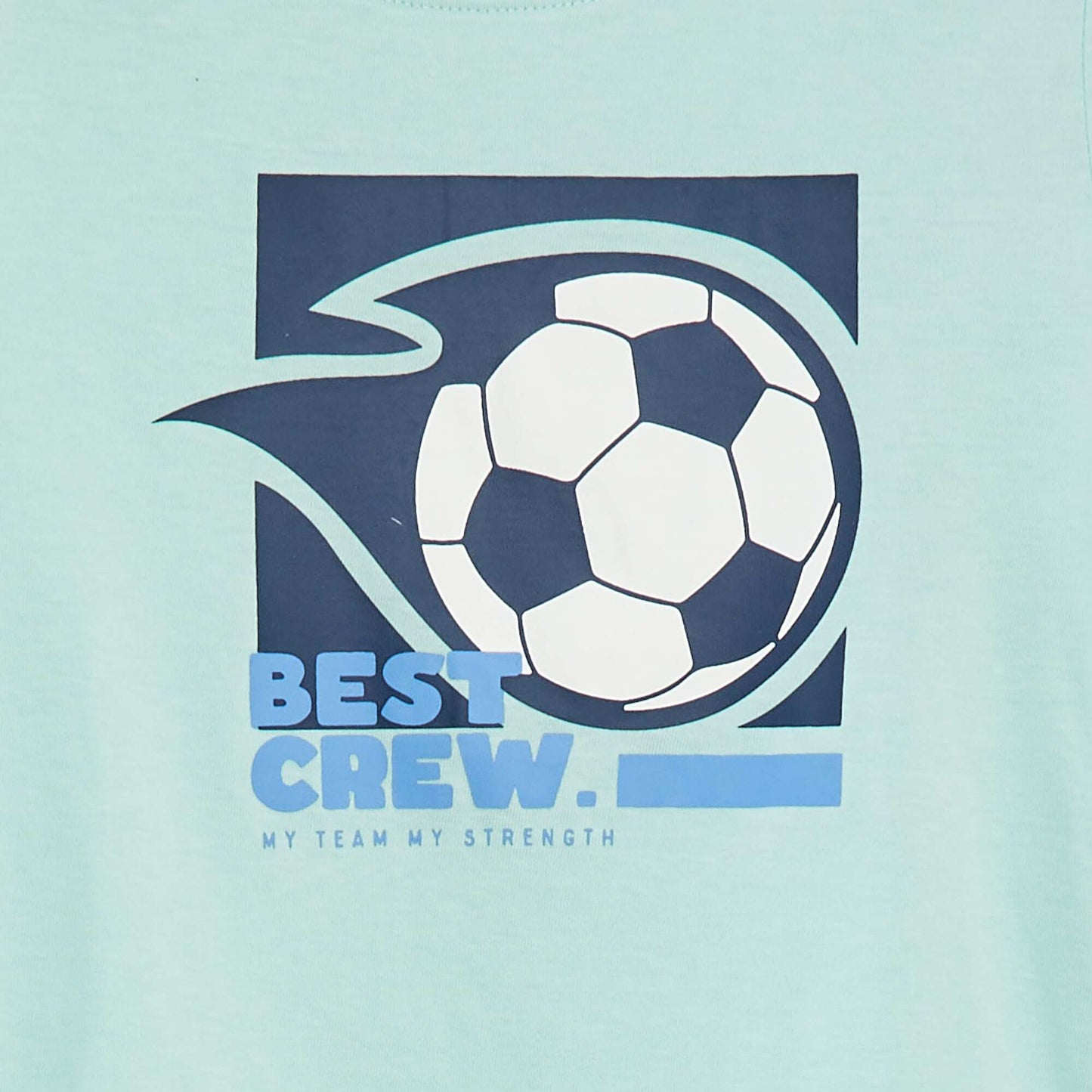 Camiseta estampada de manga corta AZUL