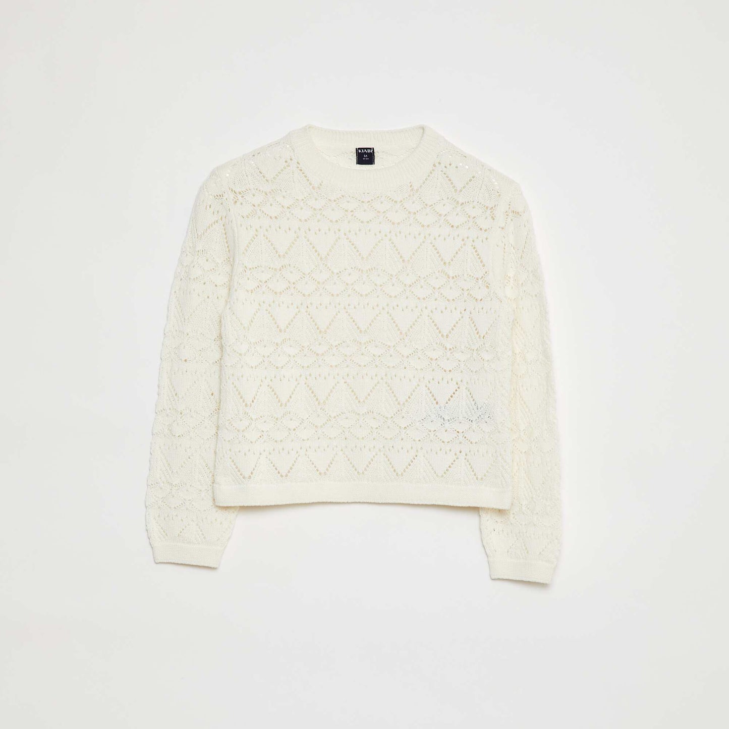 Sweater de punto calado BLANCO