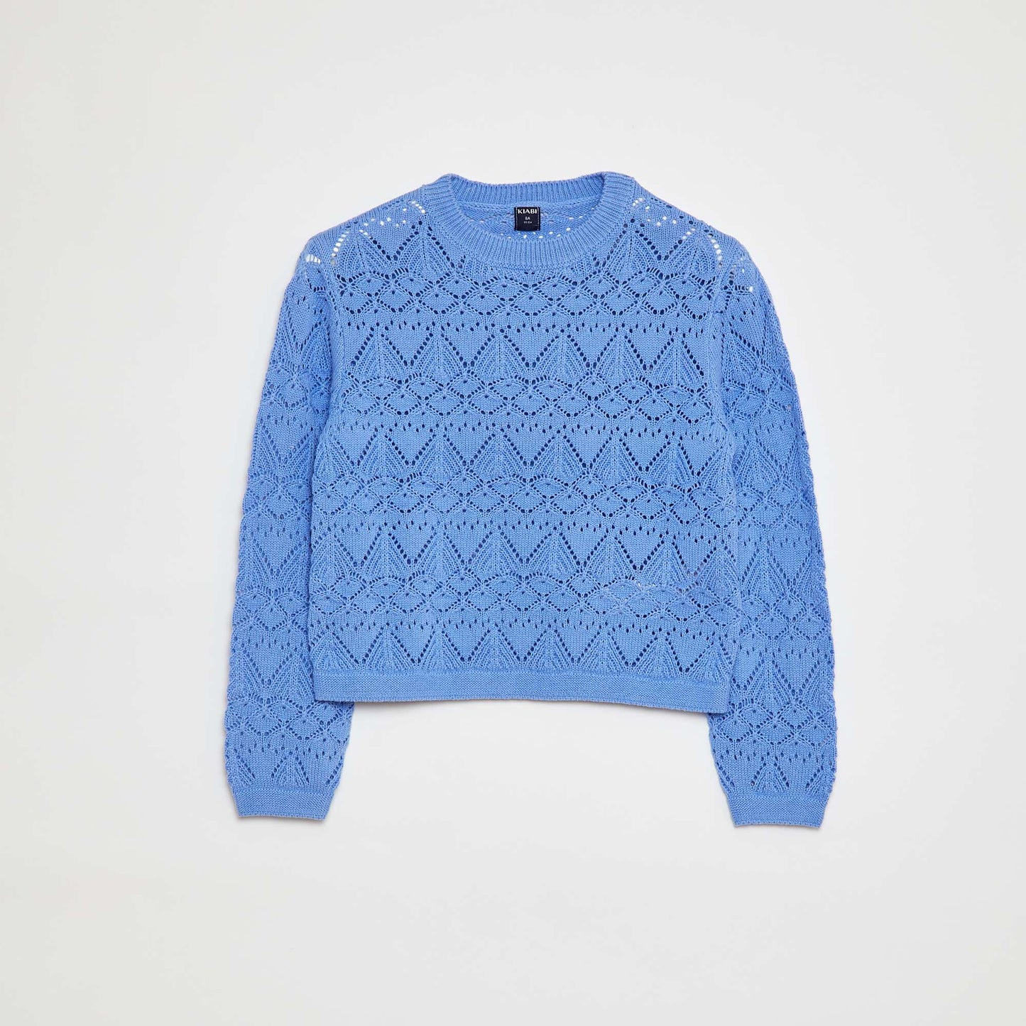 Sweater de punto calado AZUL