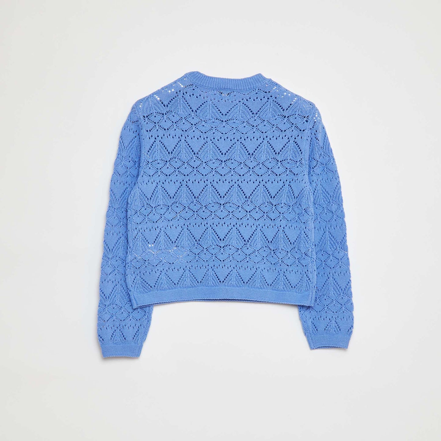 Sweater de punto calado AZUL
