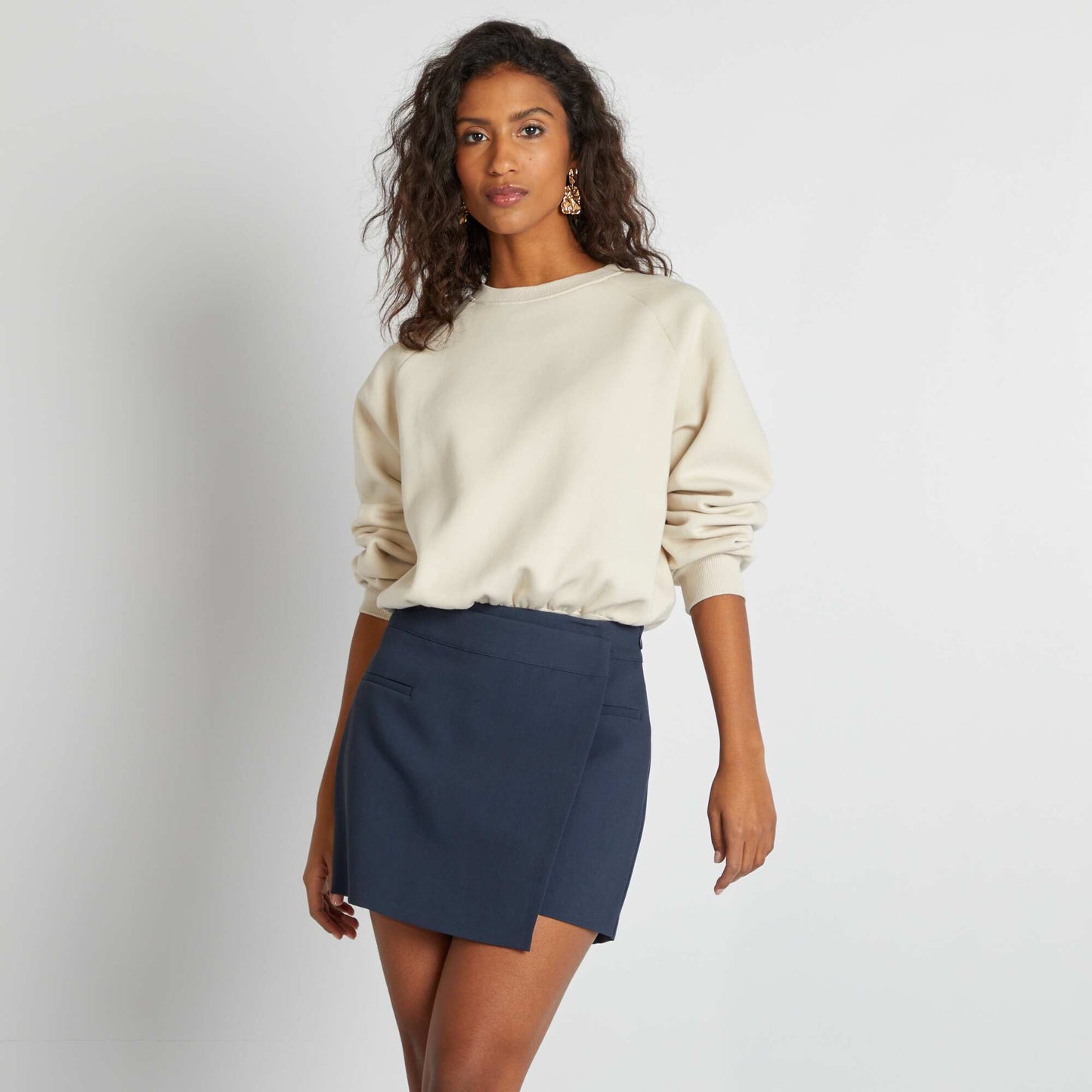 Body tipo buzo de chándal BEIGE