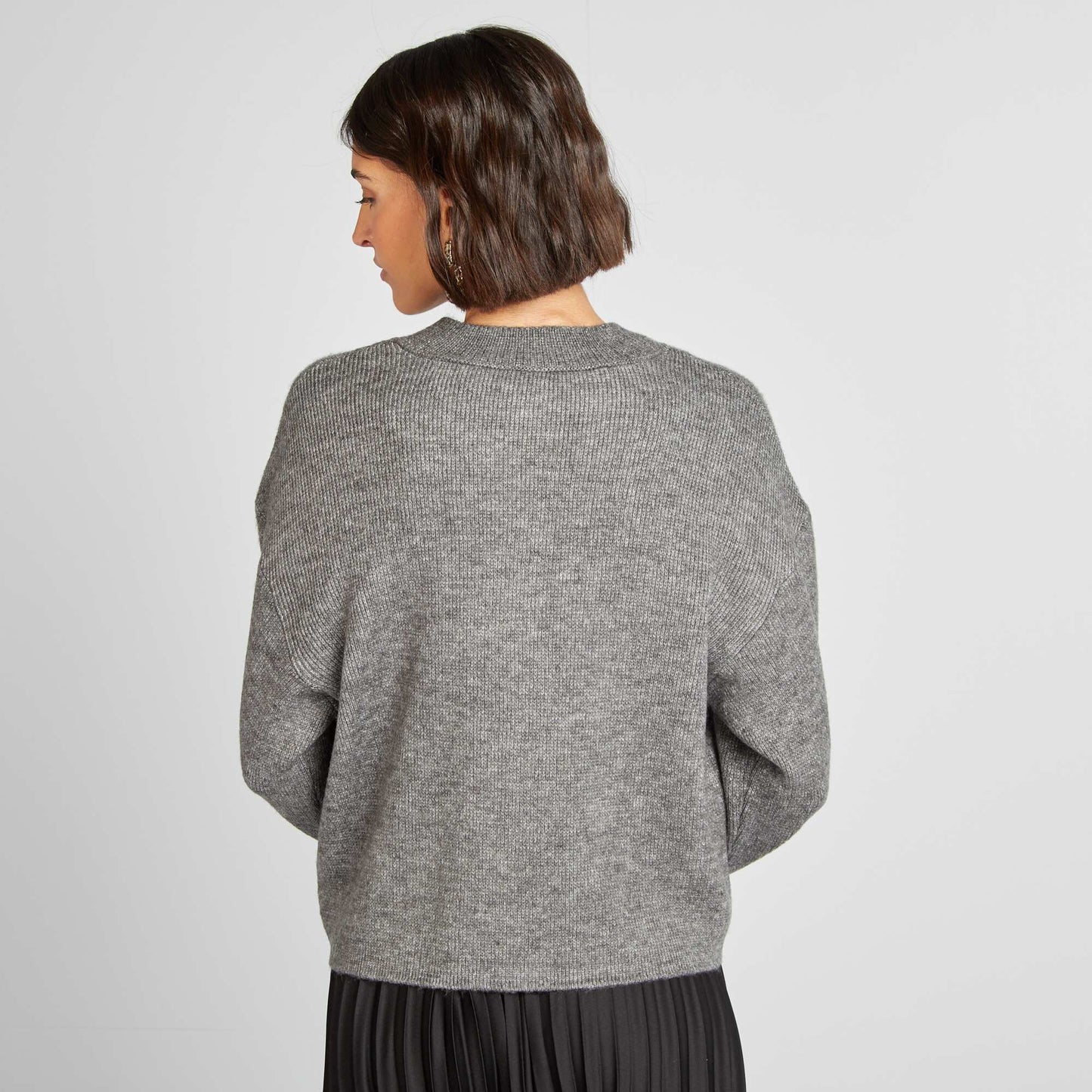 Chaqueta de punto fino GRIS
