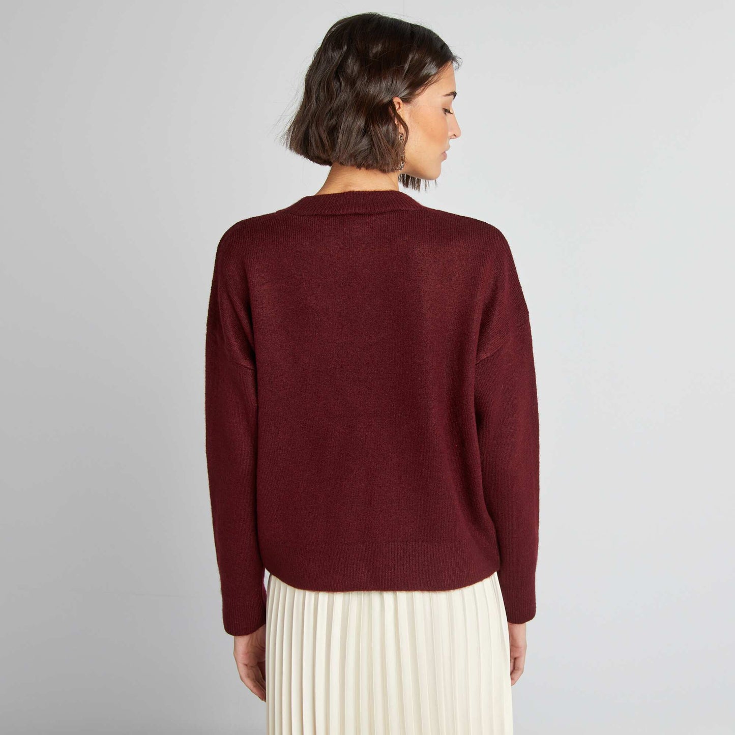 Sweater abrigado liso ROJO