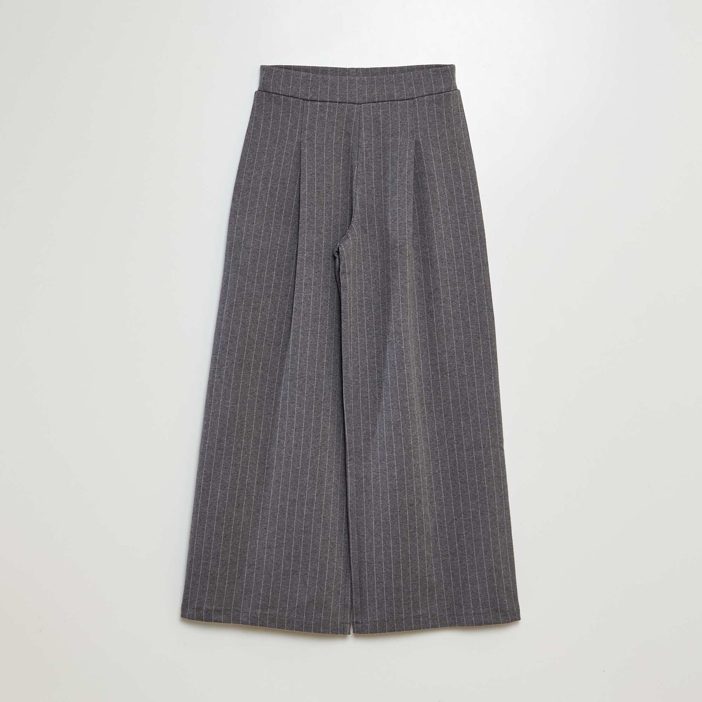 Pantalón con corte ancho de rayas GRIS