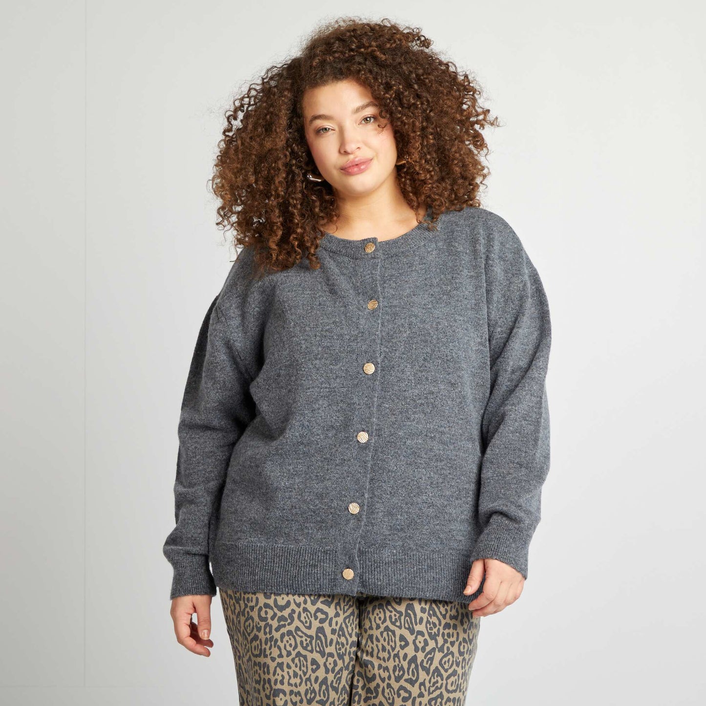 Chaqueta de mezcla de lana GRIS