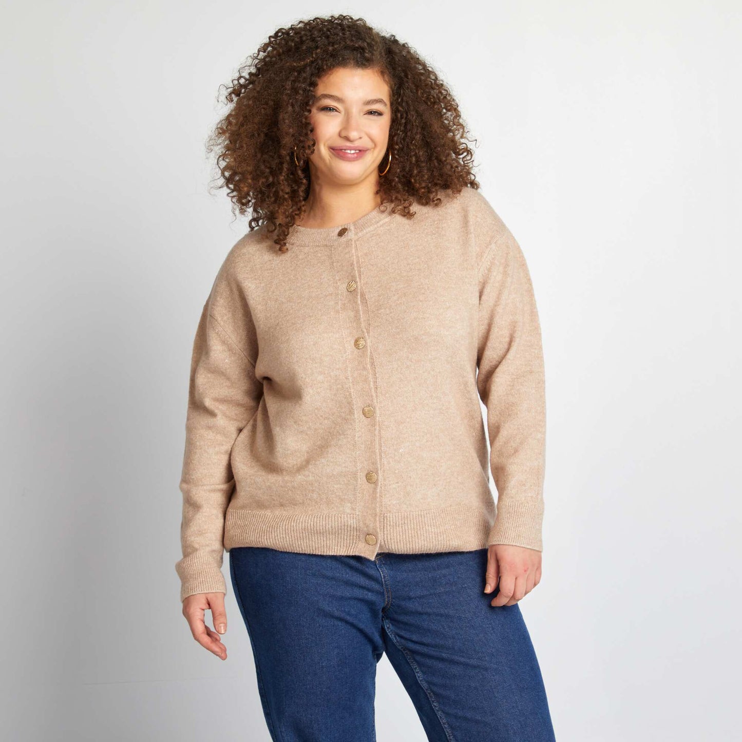 Chaqueta de mezcla de lana MARRON