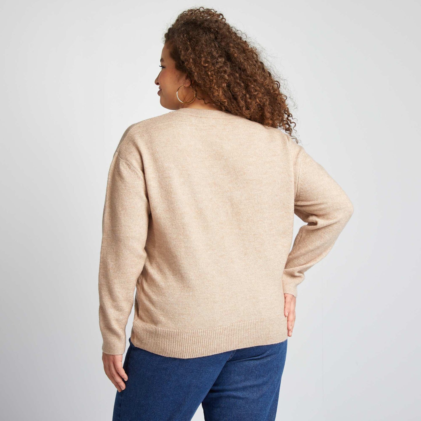 Chaqueta de mezcla de lana MARRON