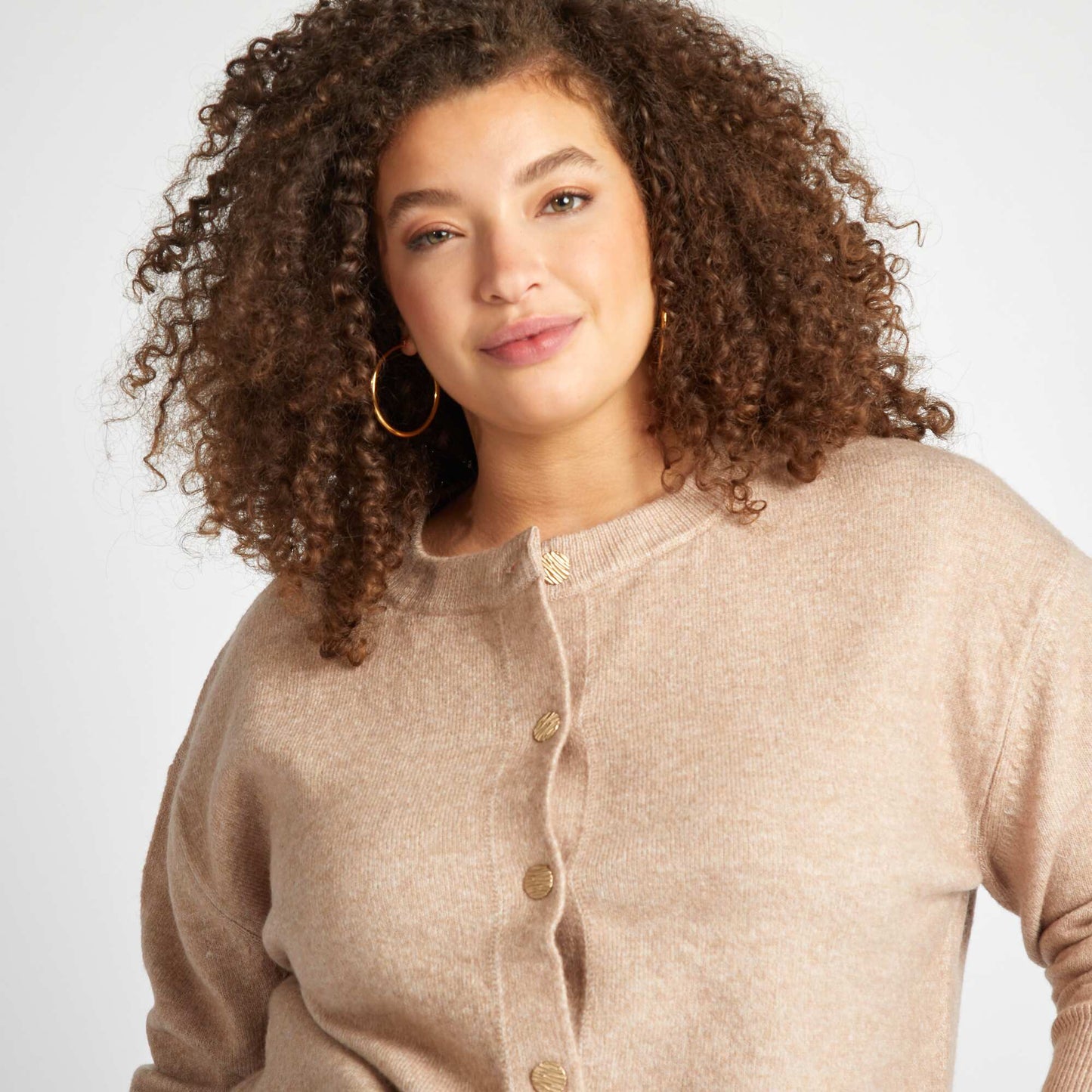 Chaqueta de mezcla de lana MARRON