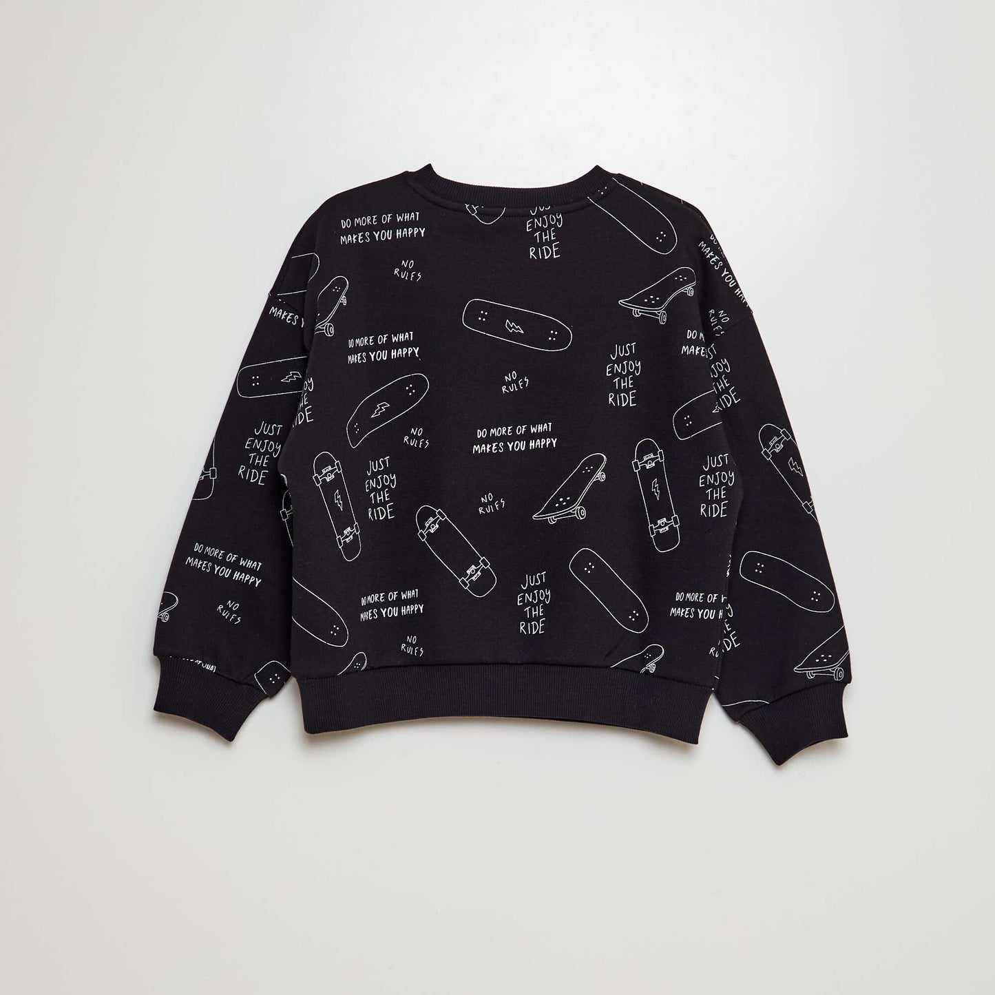 Buzo de chándal estampada 'skater' NEGRO