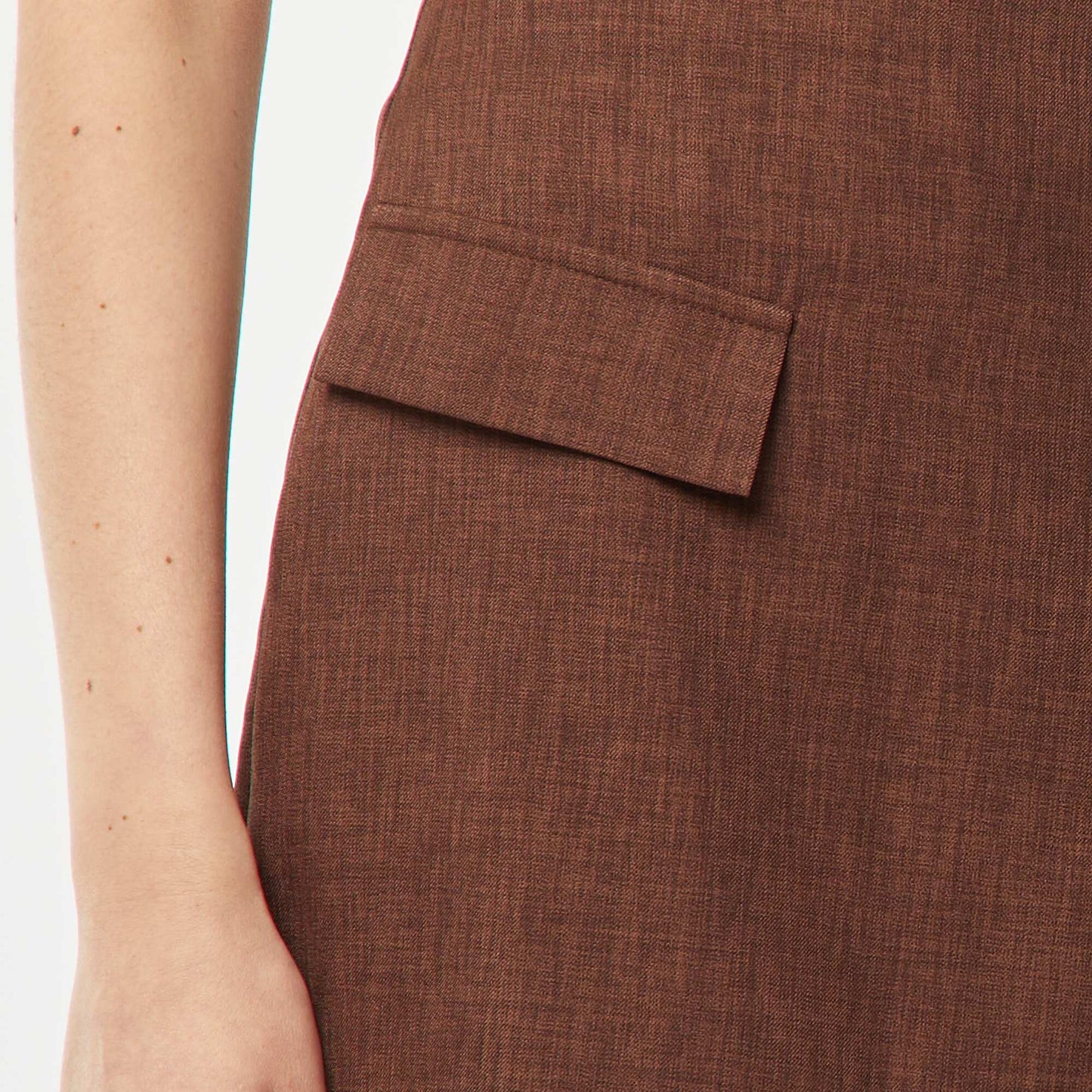 Falda pantalón corta lisa MARRON