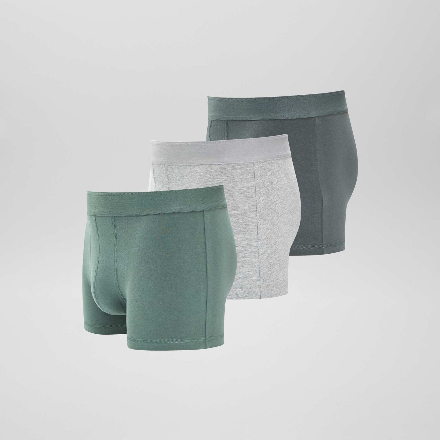 Pack de 3 boxers lisos KAKI