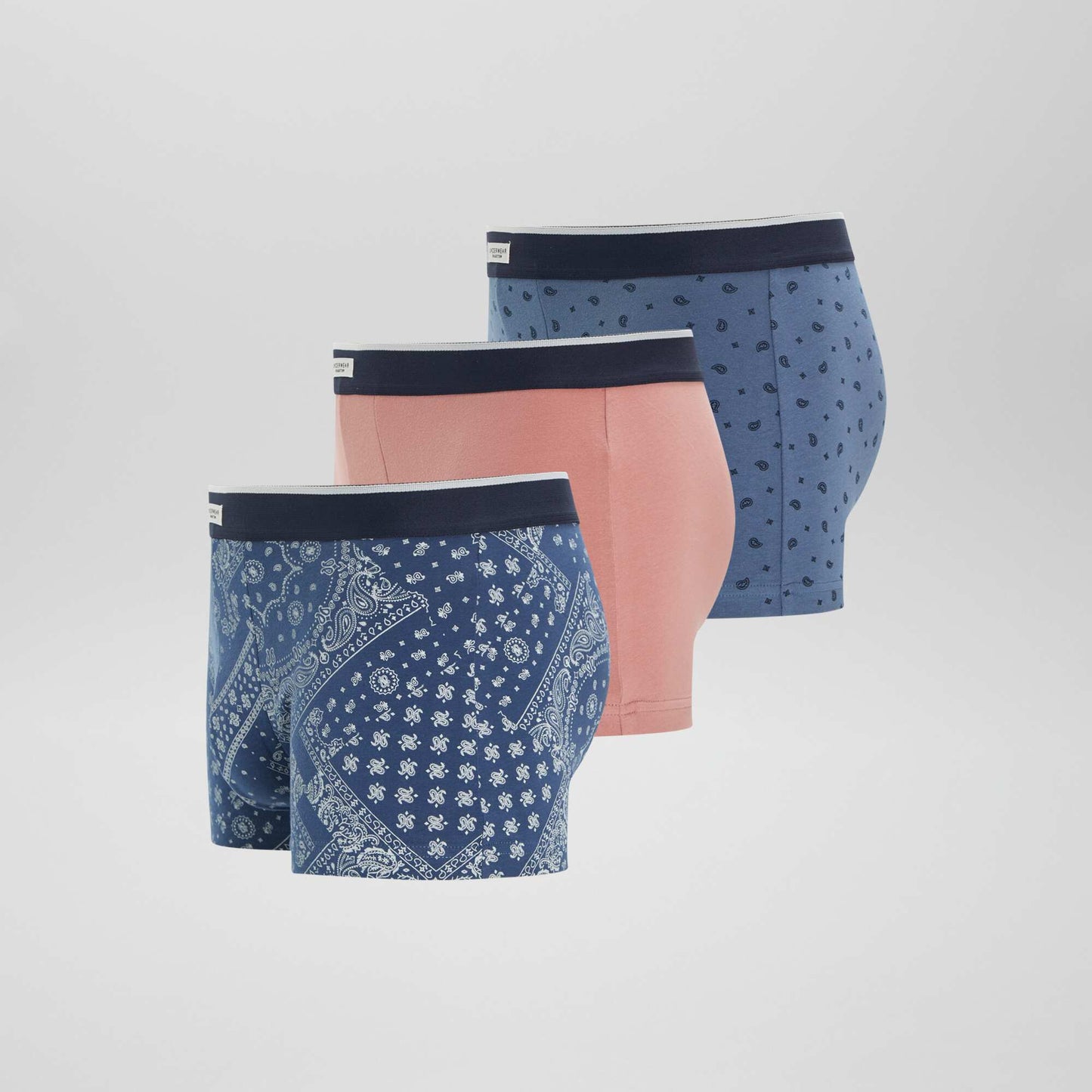 Pack de 3 boxers elásticos AZUL