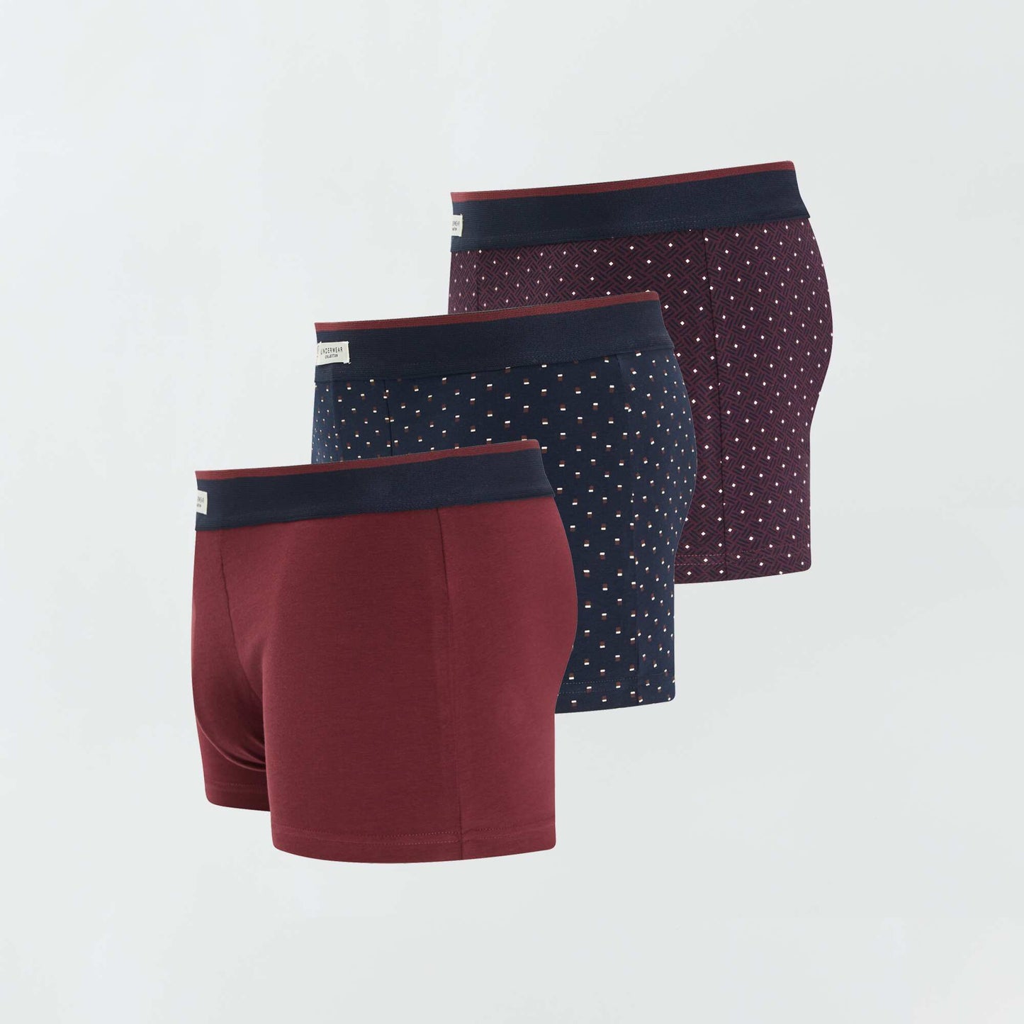 Pack de 3 boxers elásticos ROJO
