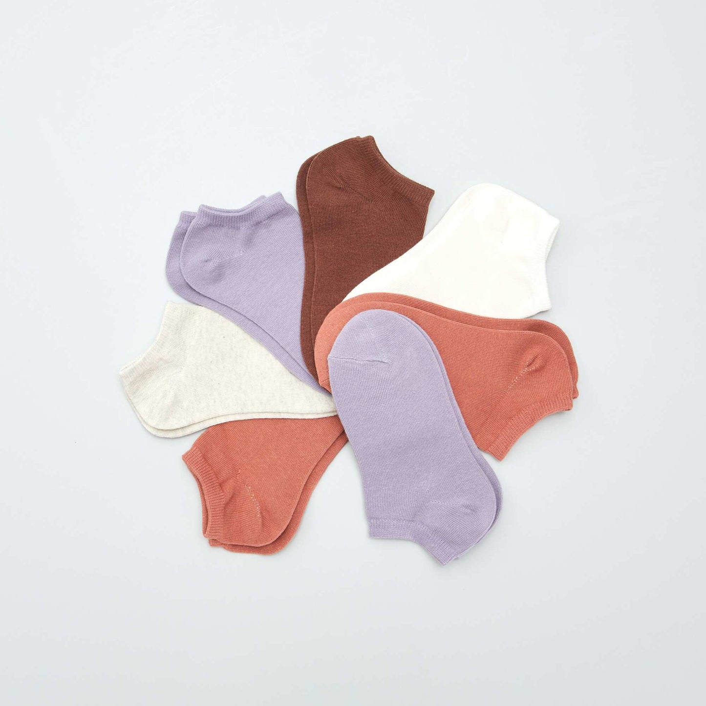 Pack de 7 pares de medias invisibles MARRON