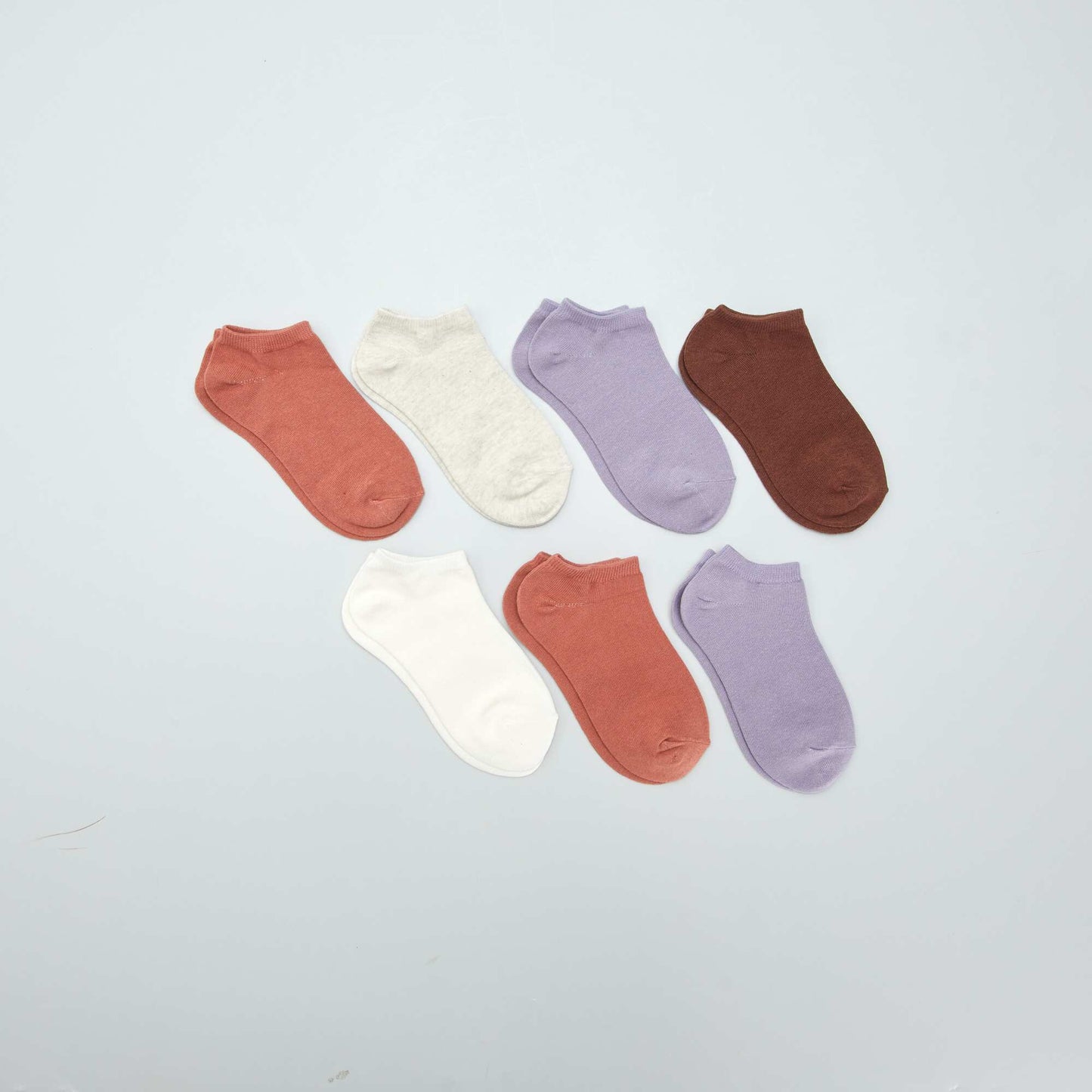 Pack de 7 pares de medias invisibles MARRON