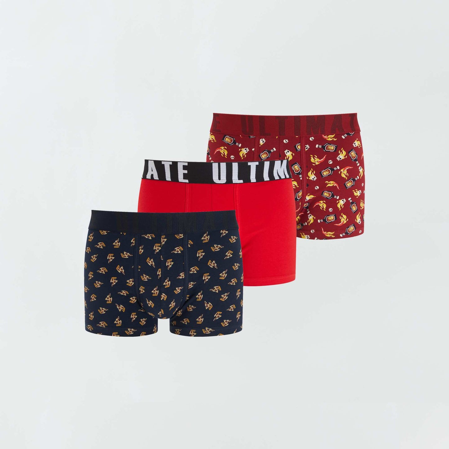 Pack de 3 boxers de fantasía NEGRO