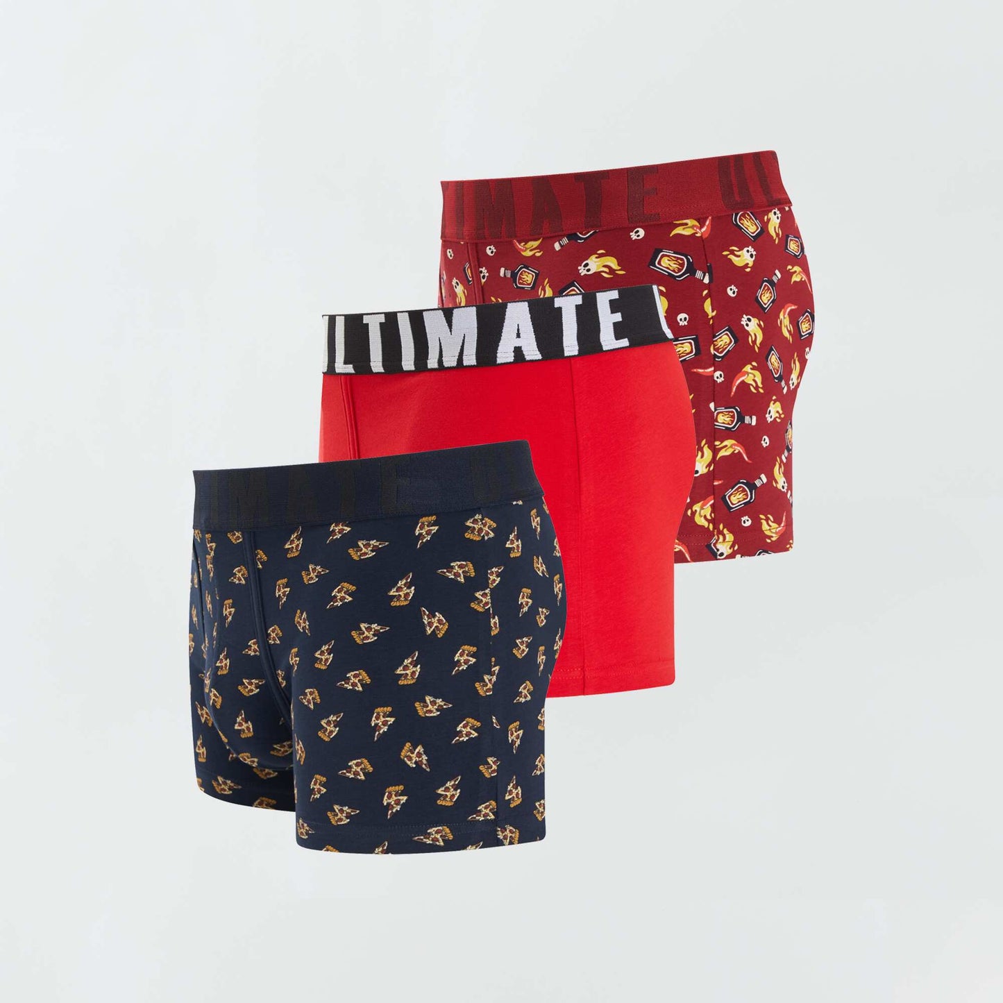 Pack de 3 boxers de fantasía NEGRO