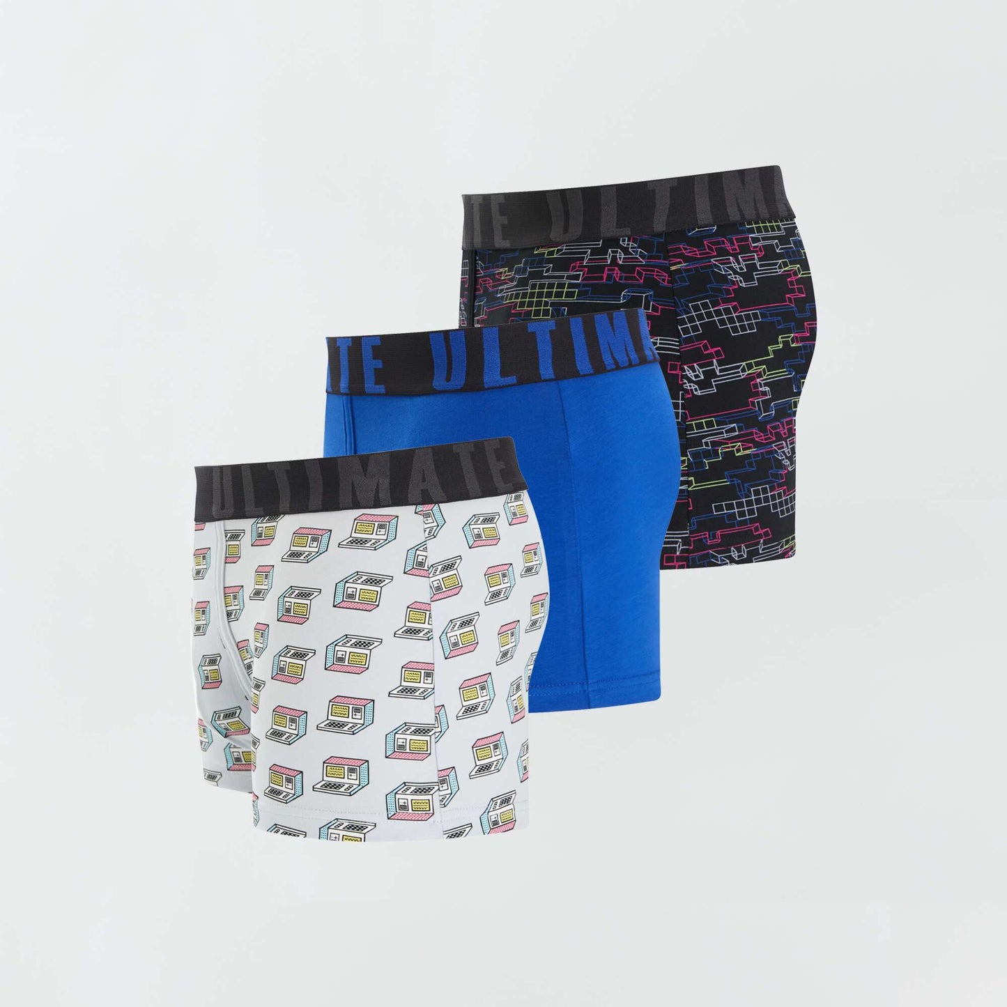 Pack de 3 boxers de fantasía GRIS