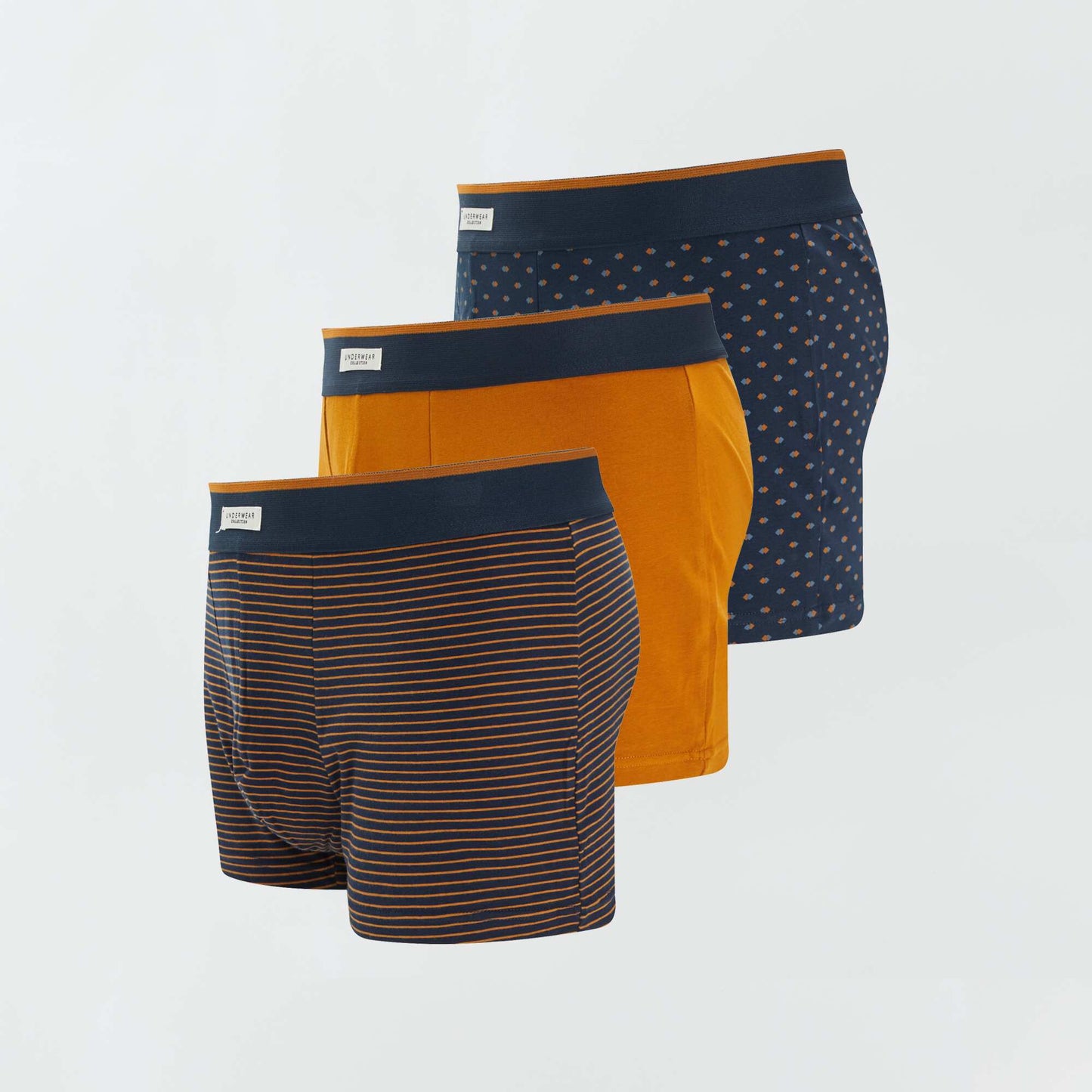 Pack de 3 bóxers de algodón AZUL