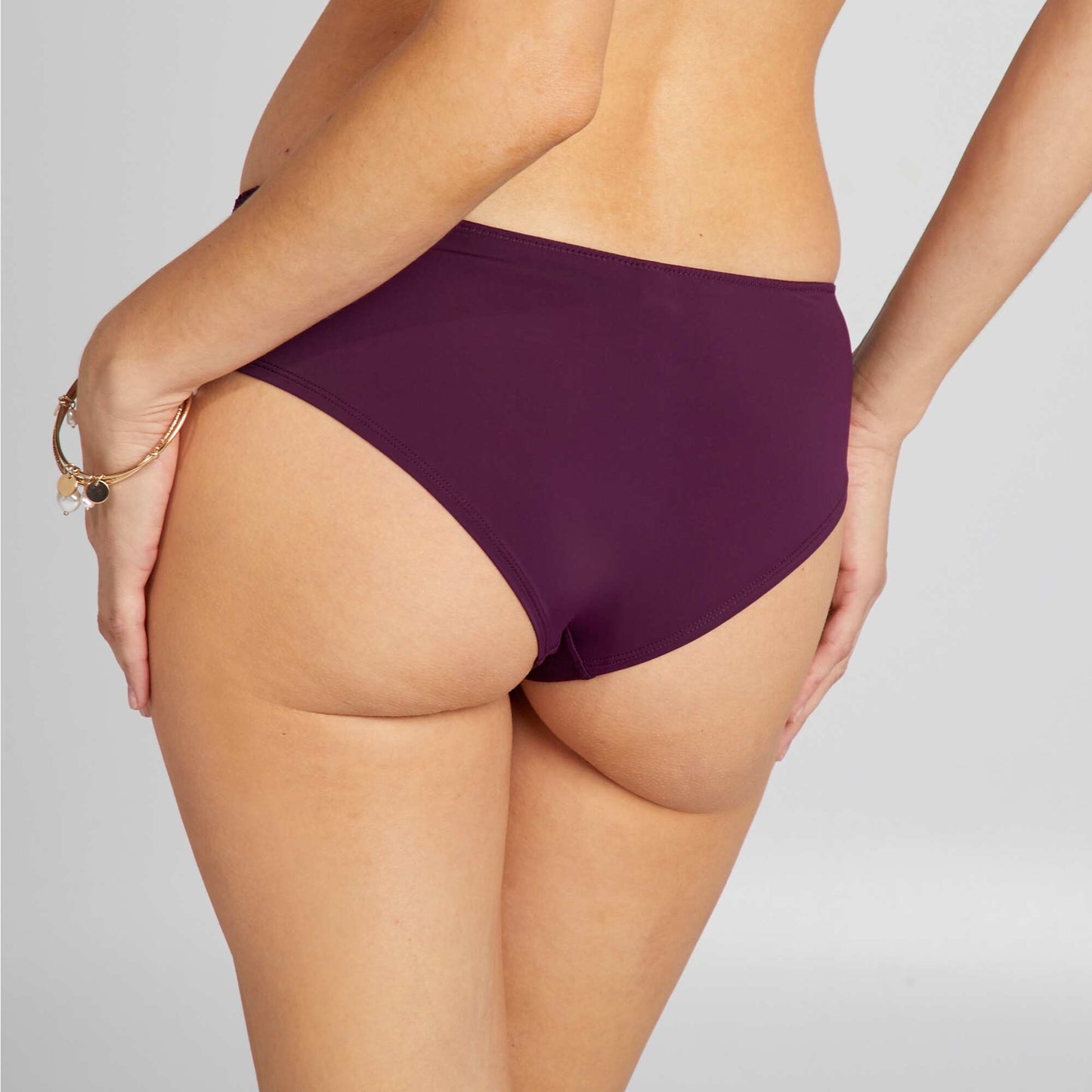 Culotte de microfibra y encaje PURPURA