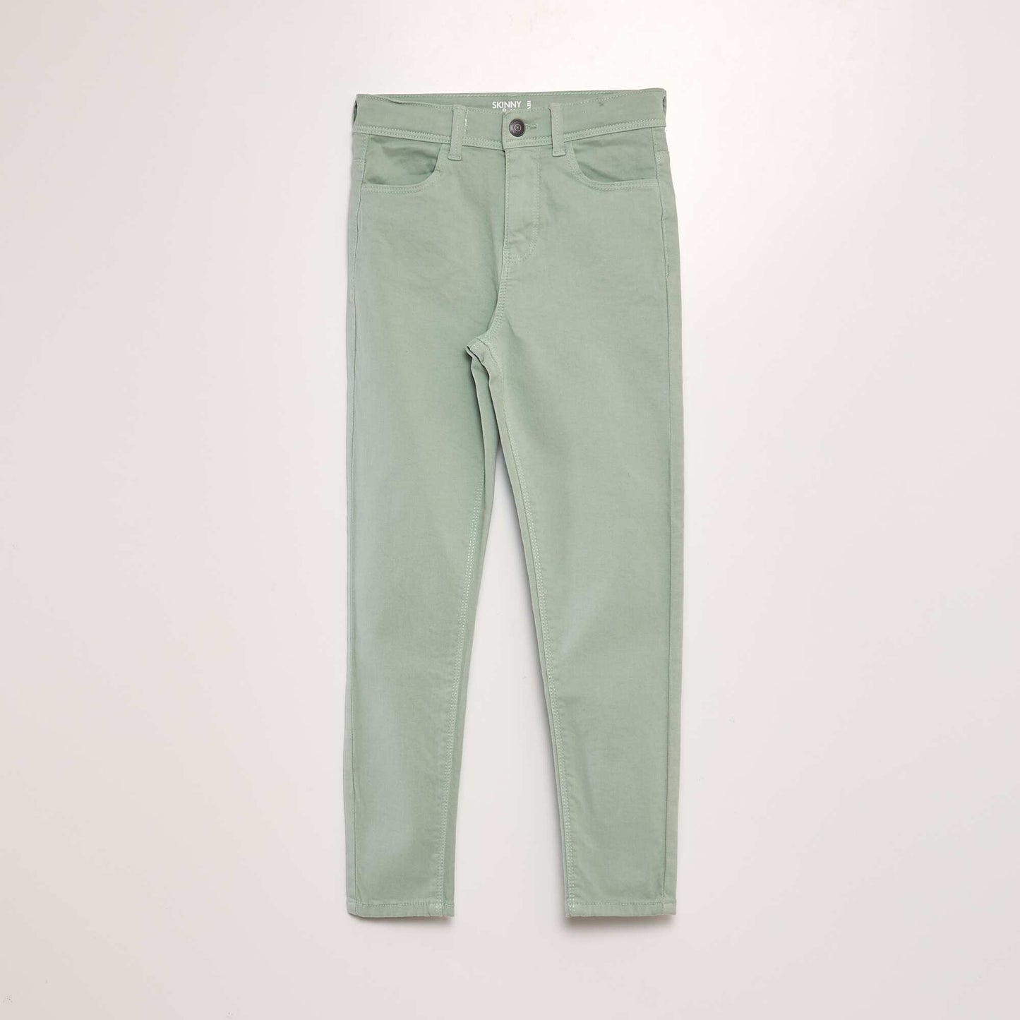jeans pitillo de 5 bolsillos VERDE