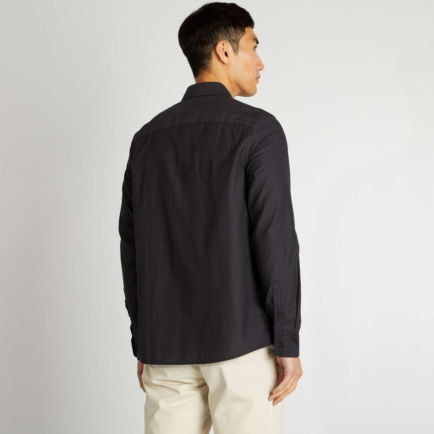 Camisa recta lisa GRIS
