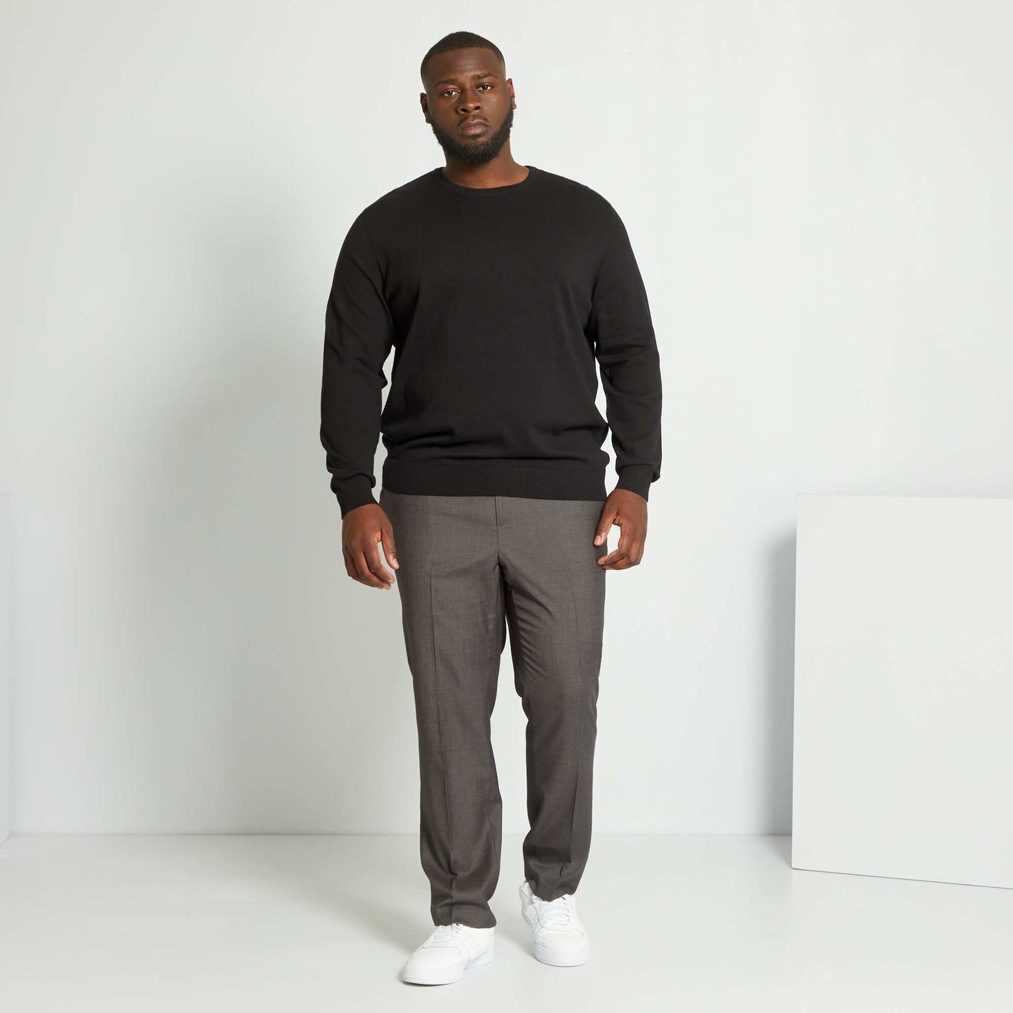 Sweater de punto fino Negro