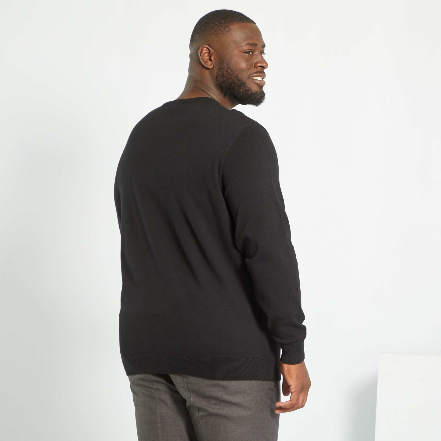 Sweater de punto fino Negro