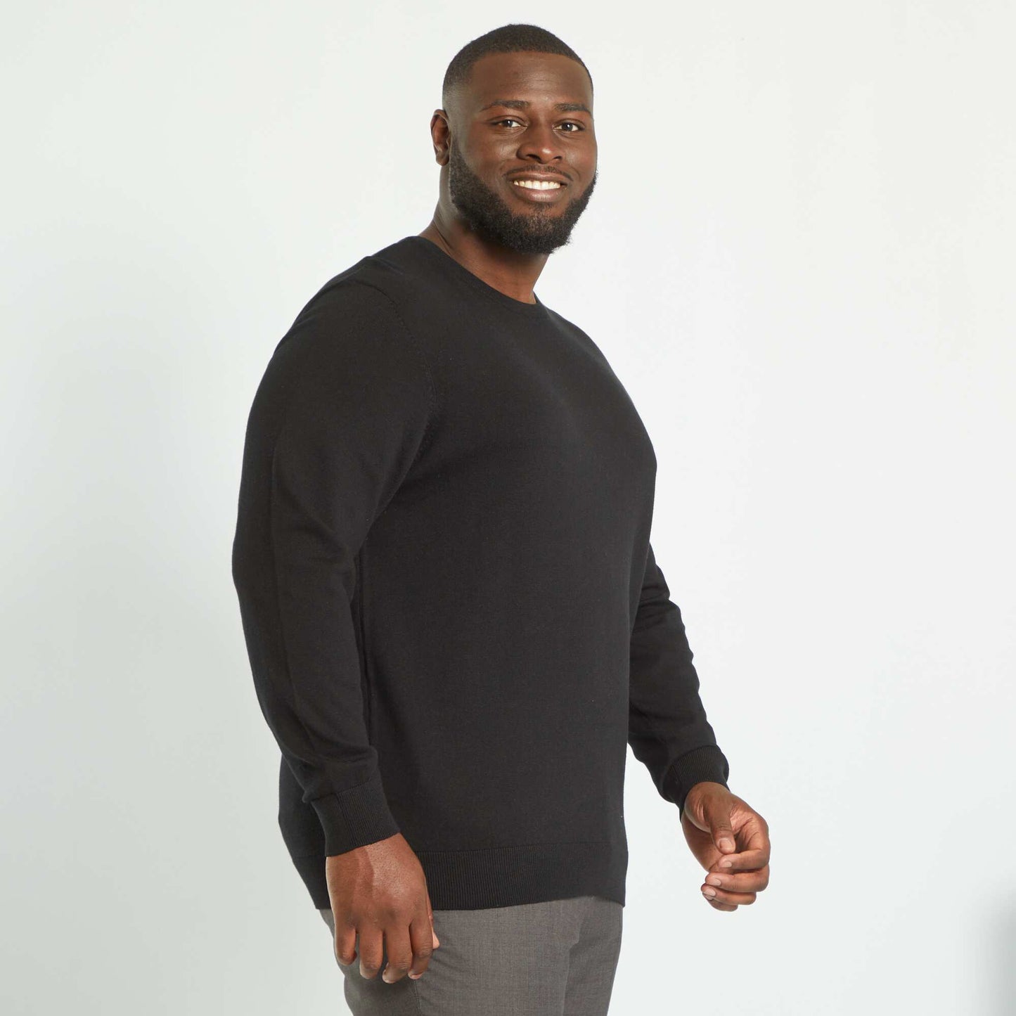 Sweater de punto fino Negro