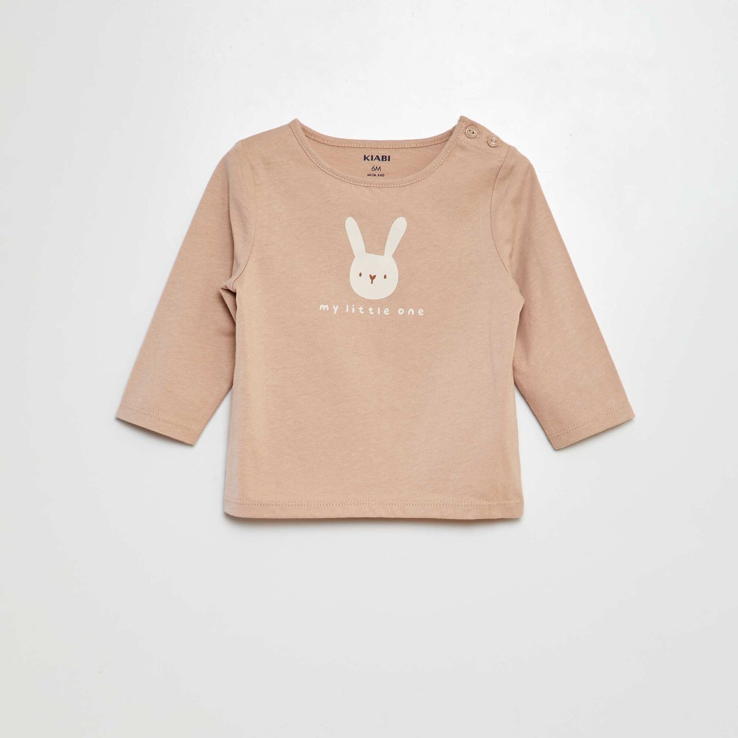 Camiseta estampada de manga larga BEIGE