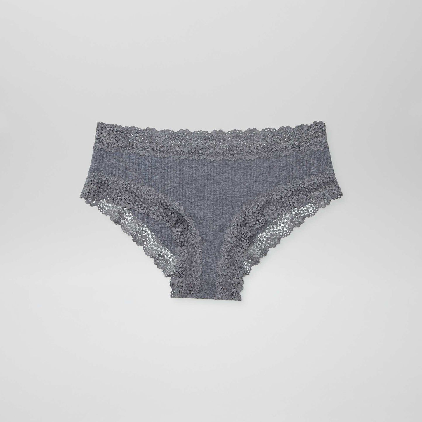 Pack de 3 culottes de canalé fino GRIS