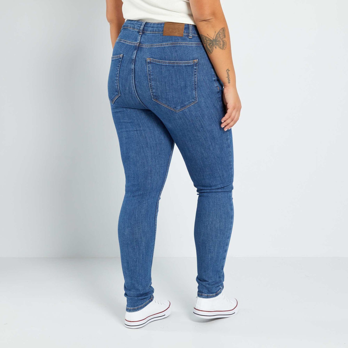 Pantalón skinny elástico - 5 bolsillos - L30 AZUL