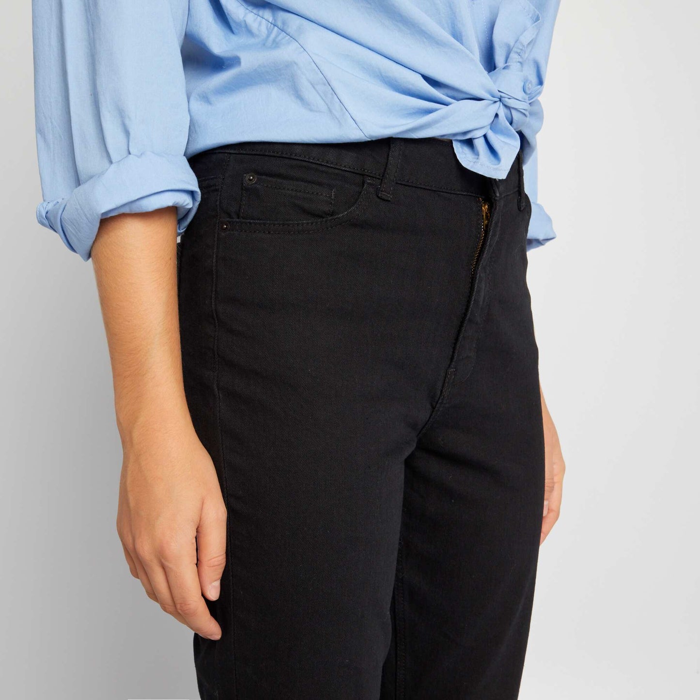 Pantalon jean slim L30 NEGRO