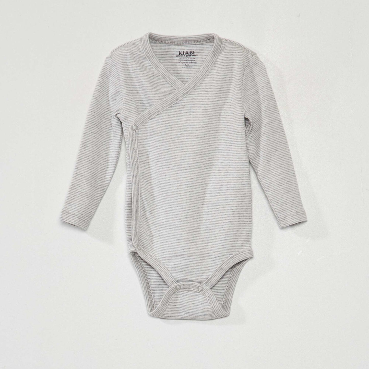 Pack de 3 bodies de punto canal - 3 piezas Blanco/Gris