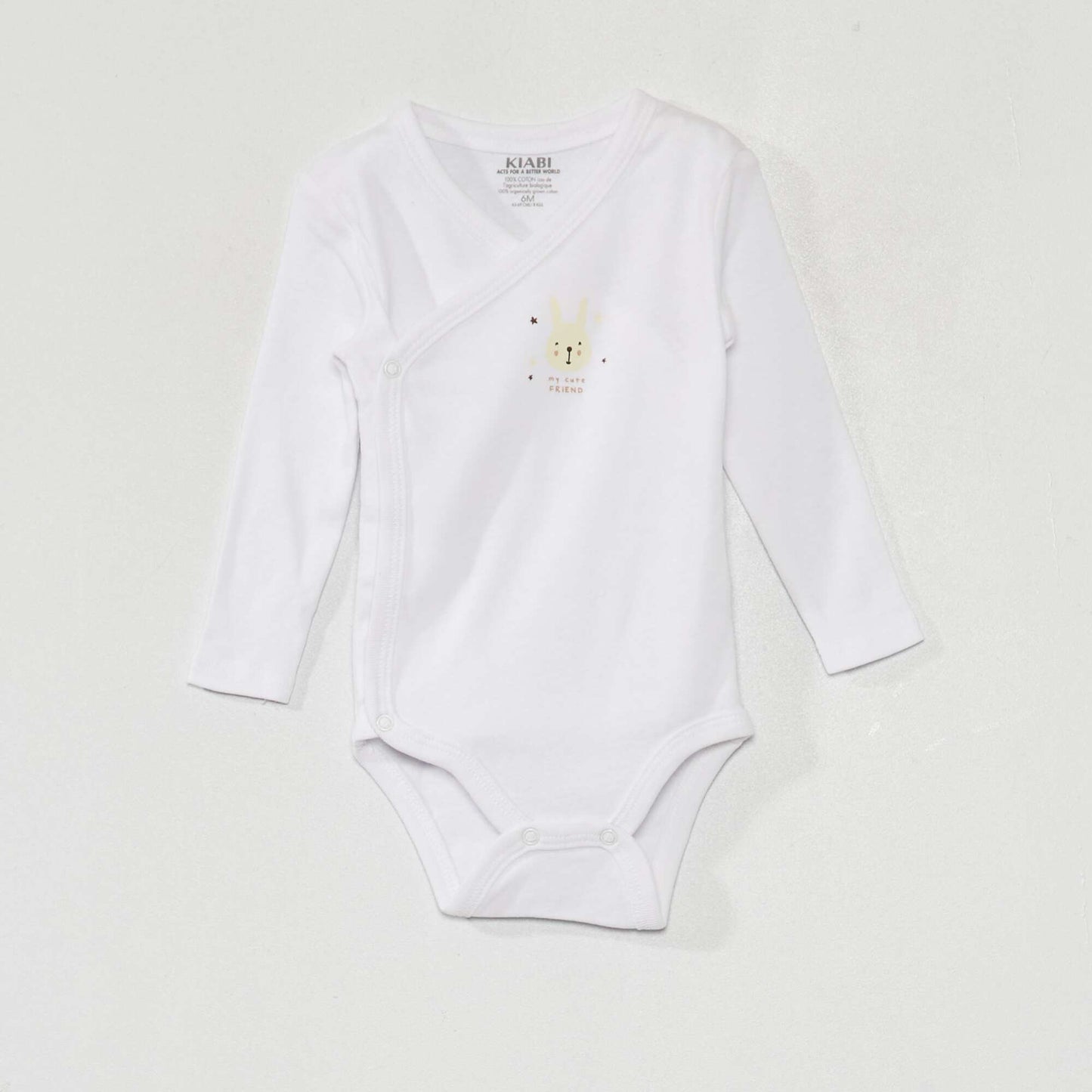 Pack de 3 bodies de punto canal - 3 piezas Blanco/Gris