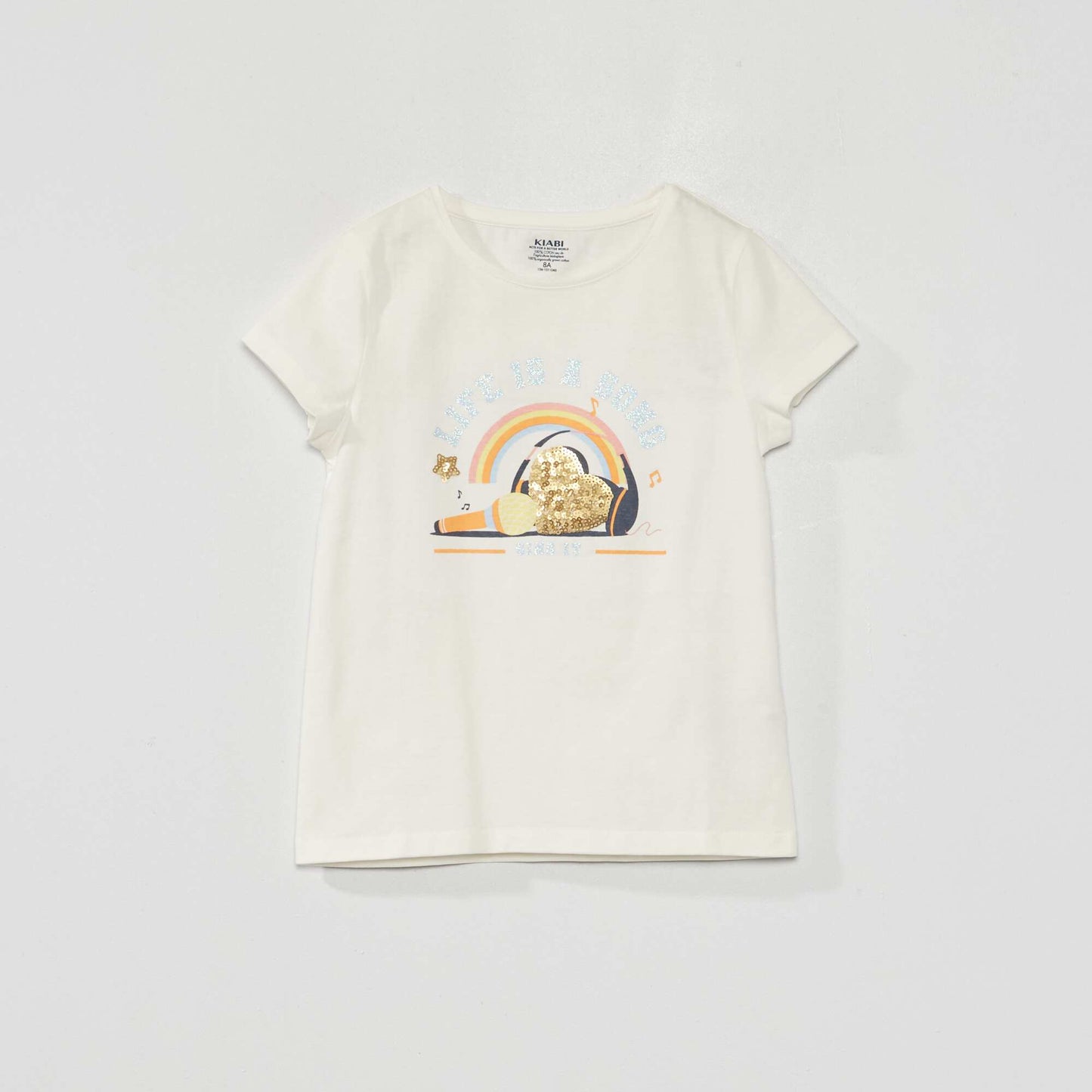 Camiseta de punto con detalle l dico BLANCO