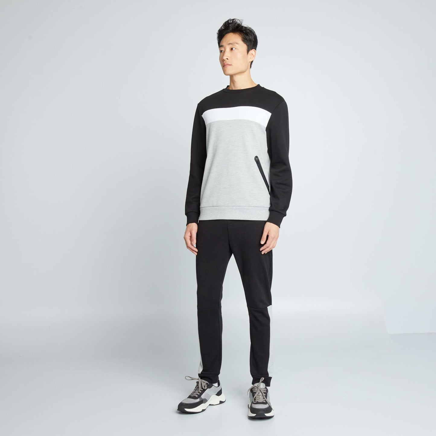 Pantalón de jogging de piqué de algodón Negro